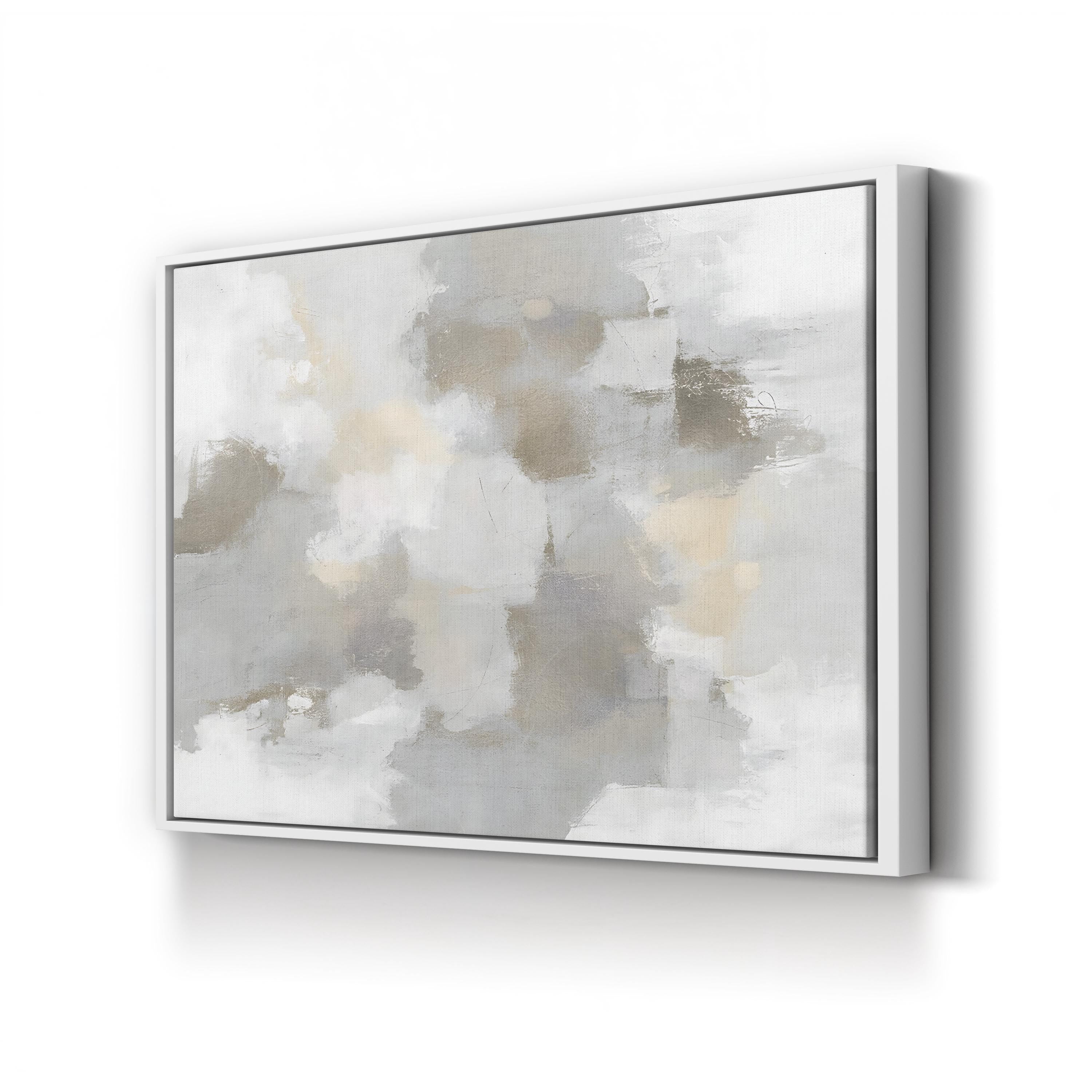 Abstract Grey Tan and White Wall Art by David Moore