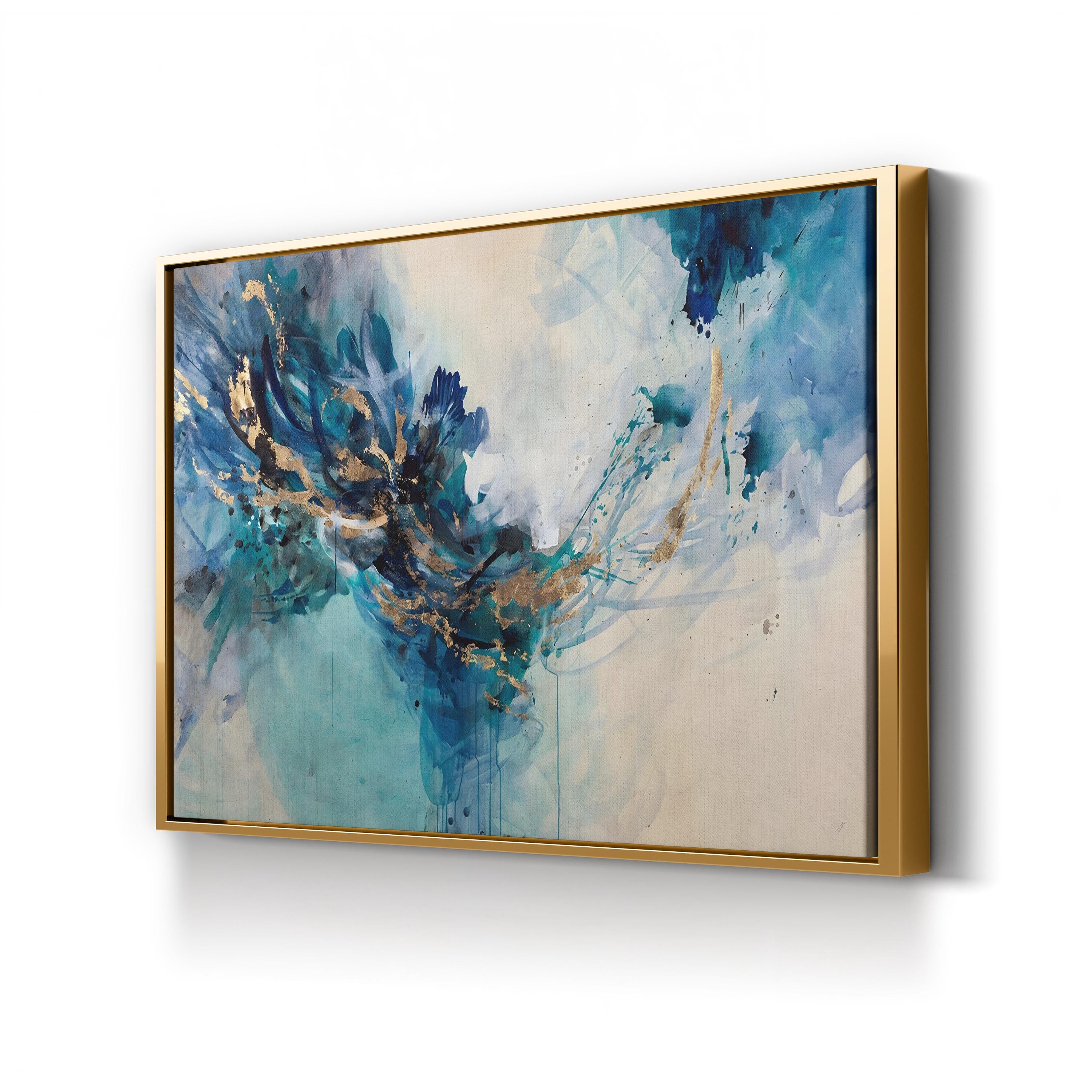 Accumulation of Gold Wall Art | Contemporary Black and Gold Abstract Canvas by Kari Taylor