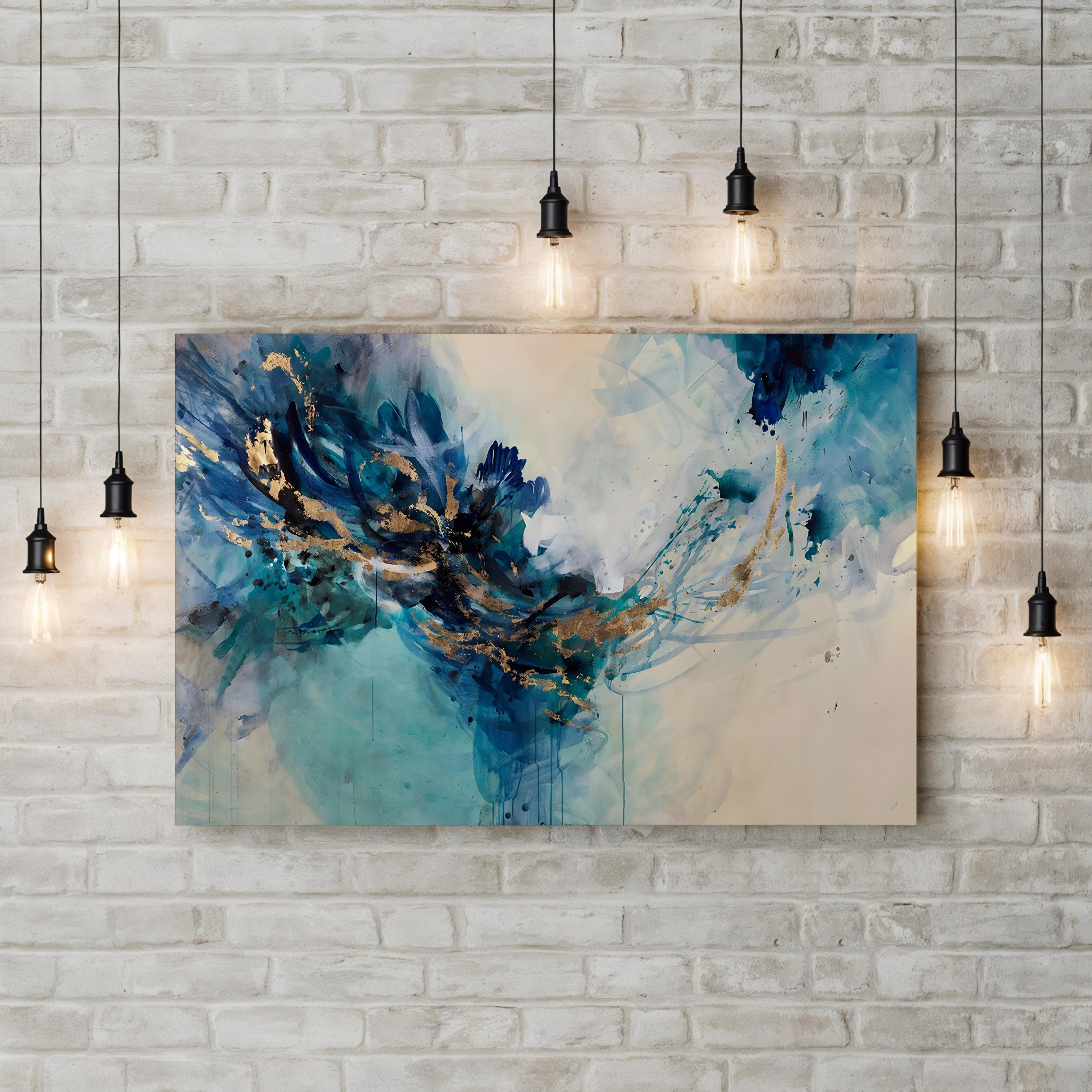 Accumulation of Gold Wall Art | Contemporary Black and Gold Abstract Canvas by Kari Taylor