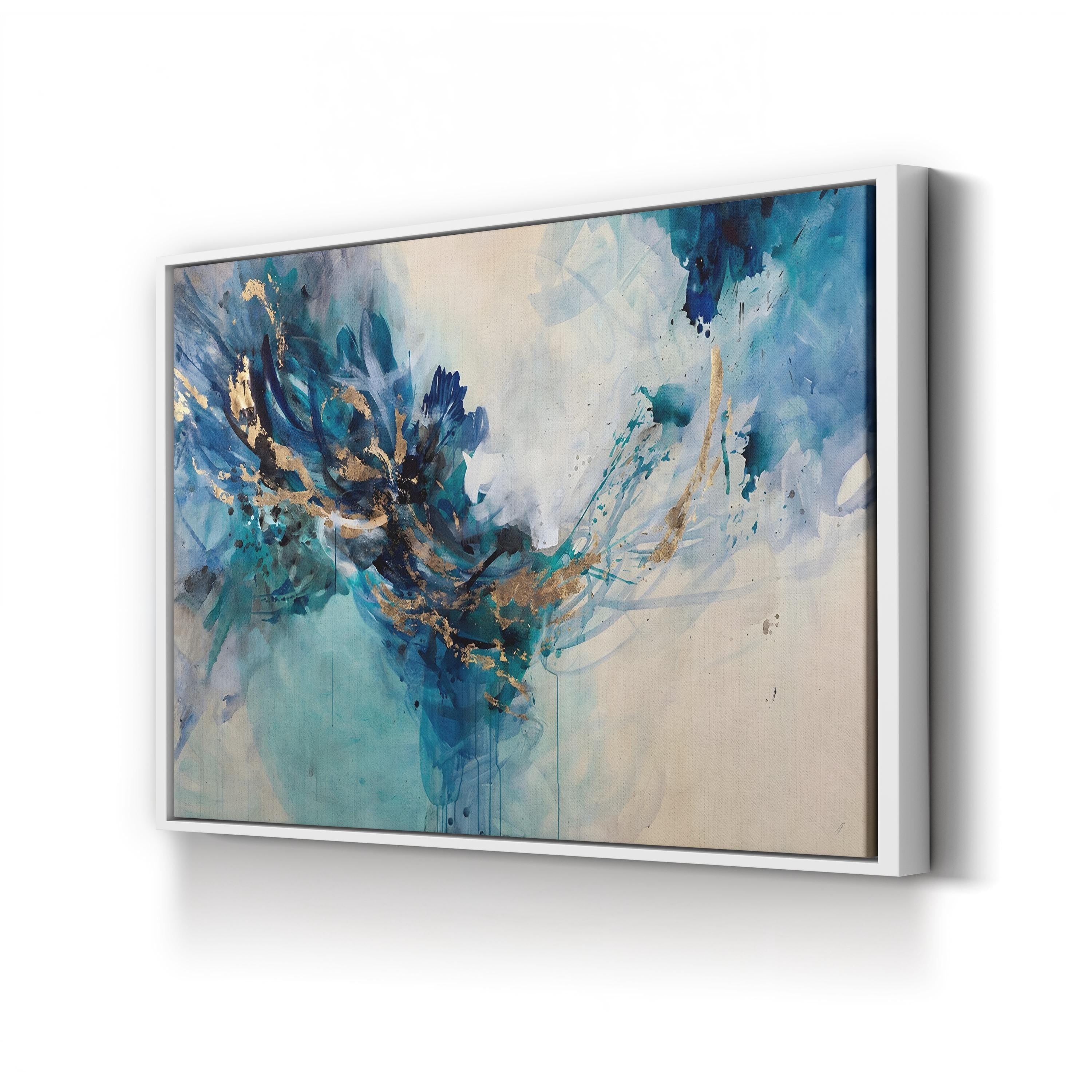 Accumulation of Gold Wall Art | Contemporary Black and Gold Abstract Canvas by Kari Taylor