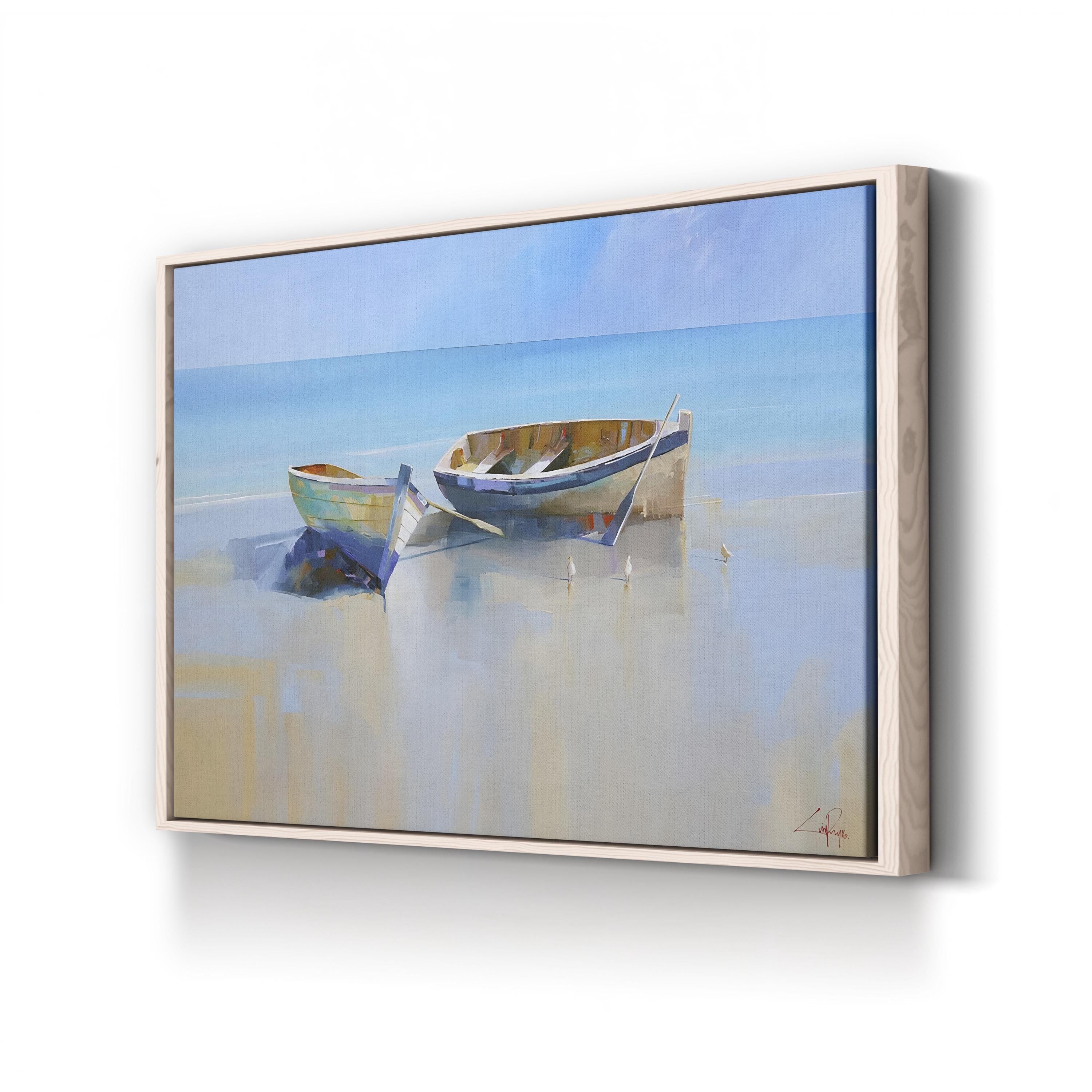 Afternoon Gulls | Coastal Beach Scene Wall Art by Craig Trewin Penny