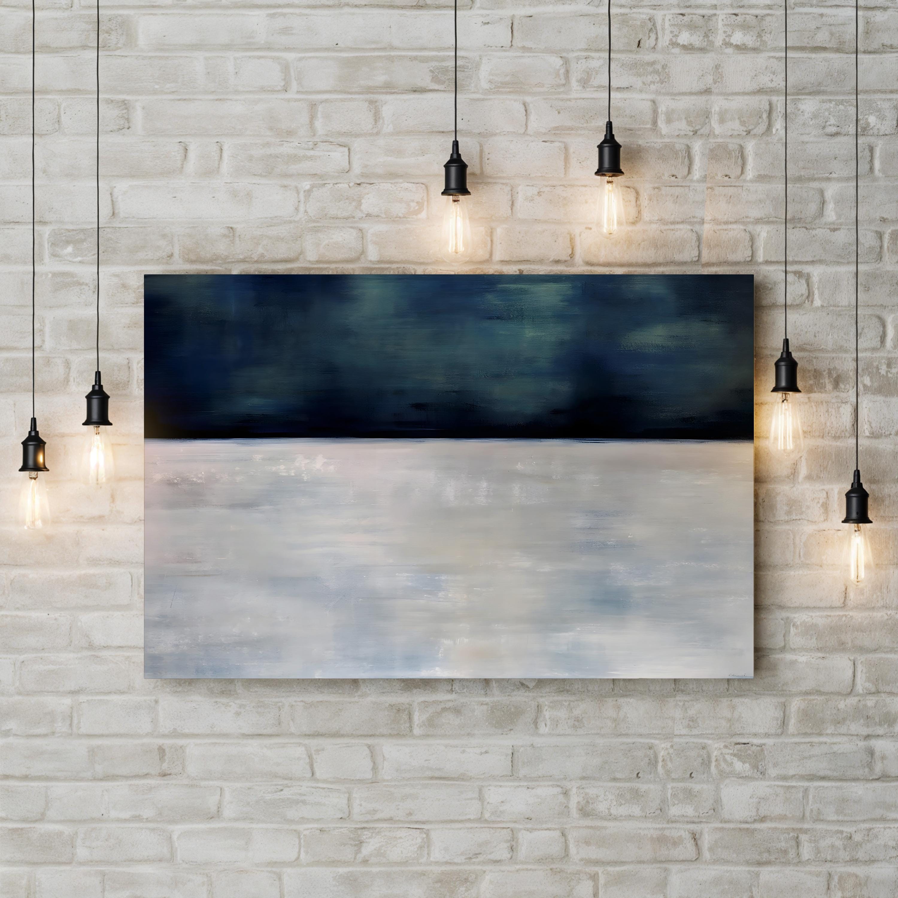 Arctic Night Wall Art by Sydney Edmunds | Contemporary Abstract Winter Landscape Canvas