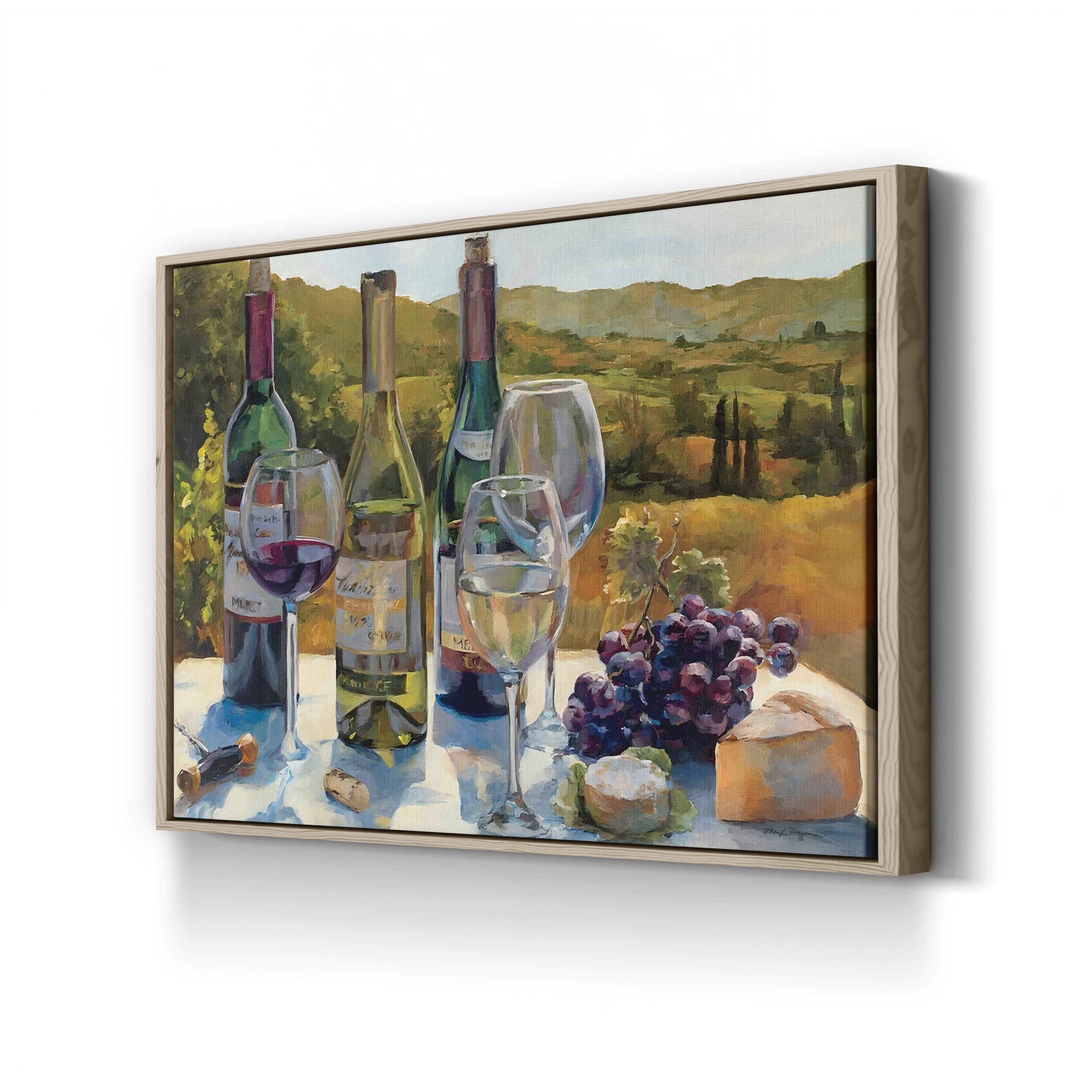 Wine Tasting in the Vineyard – Period Illustration Wall Art | Tuscan Kitchen Canvas Print