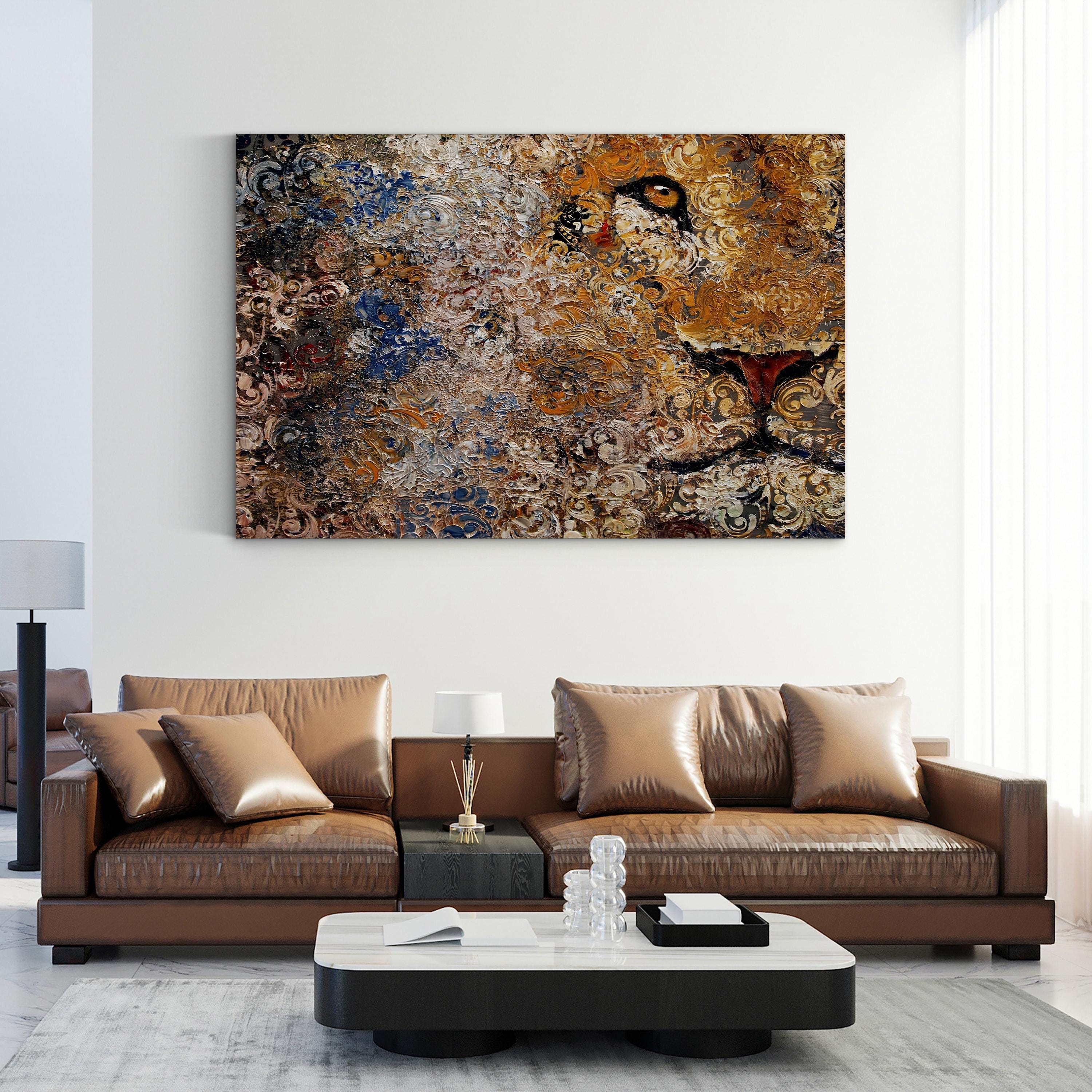 Barbary Lion Wildlife Portrait Wall Art by Michael Creese