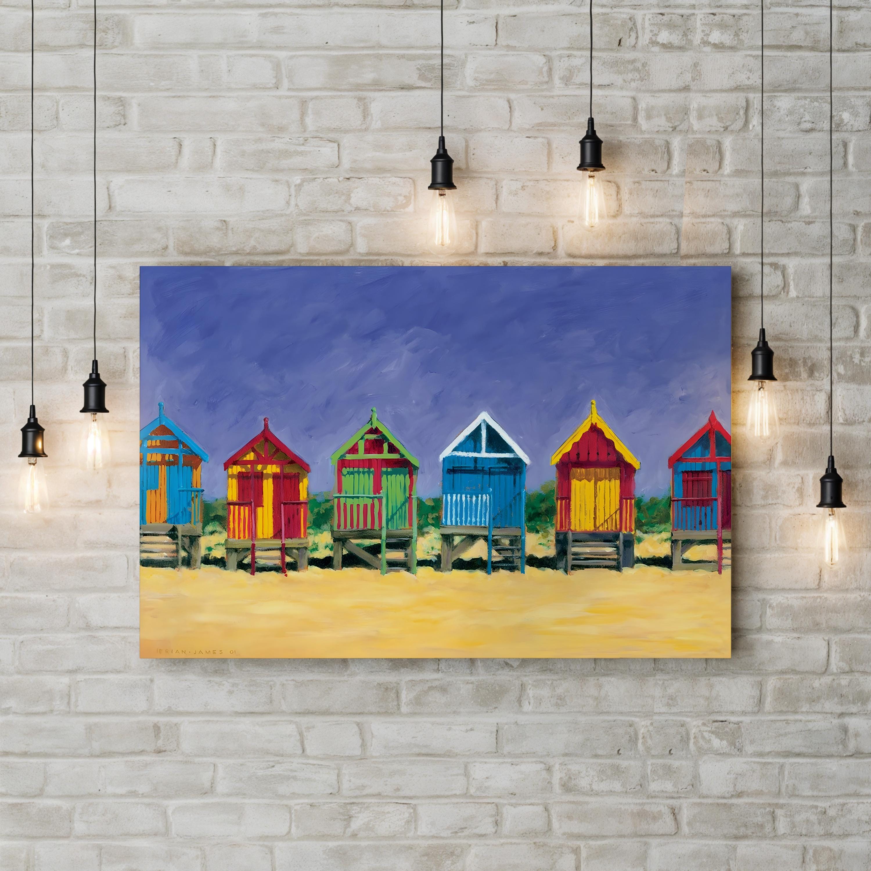 Beach Huts Wall Art by Brian James