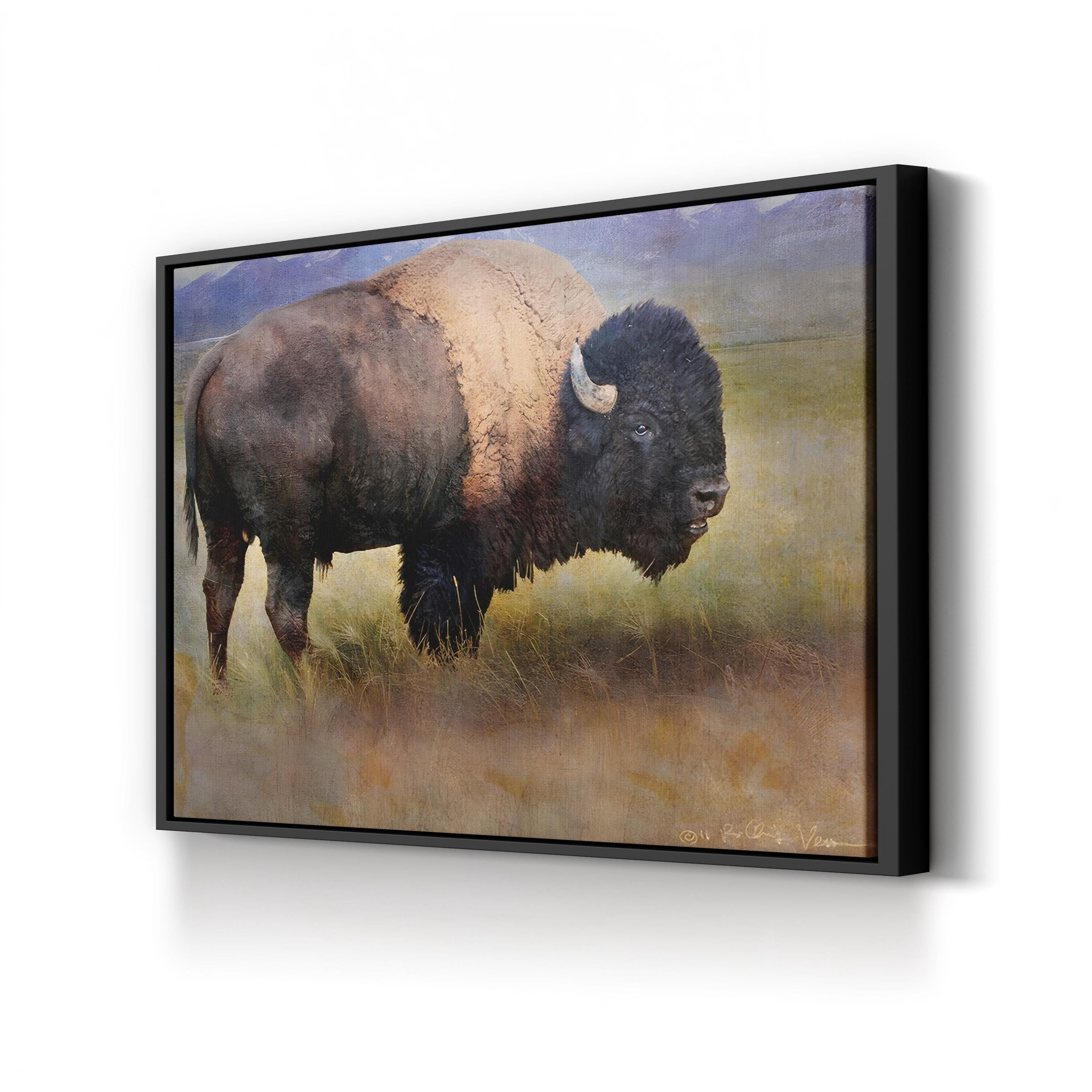 Bison Portrait II Wall Art by Chris Vest