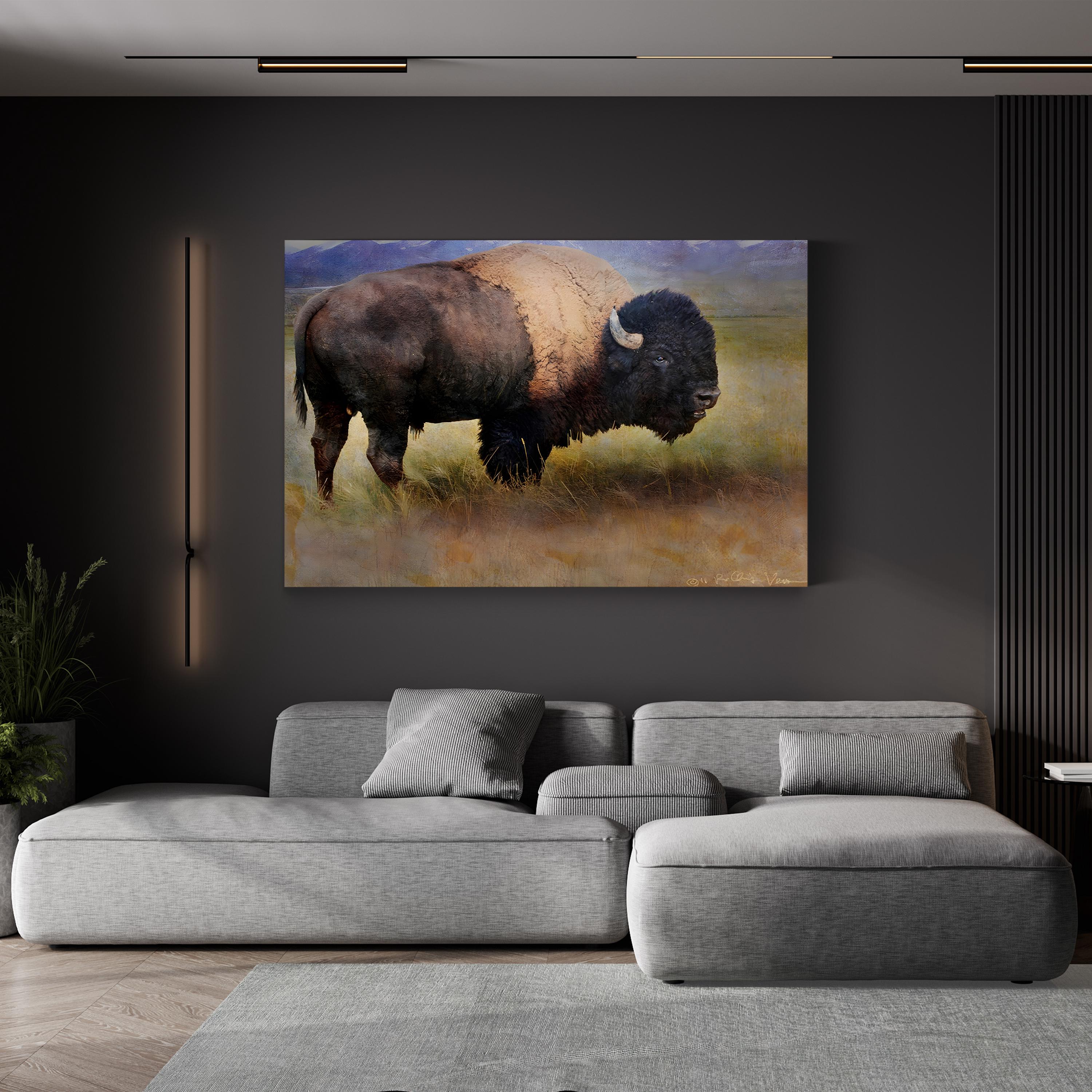 Bison Portrait II Wall Art by Chris Vest