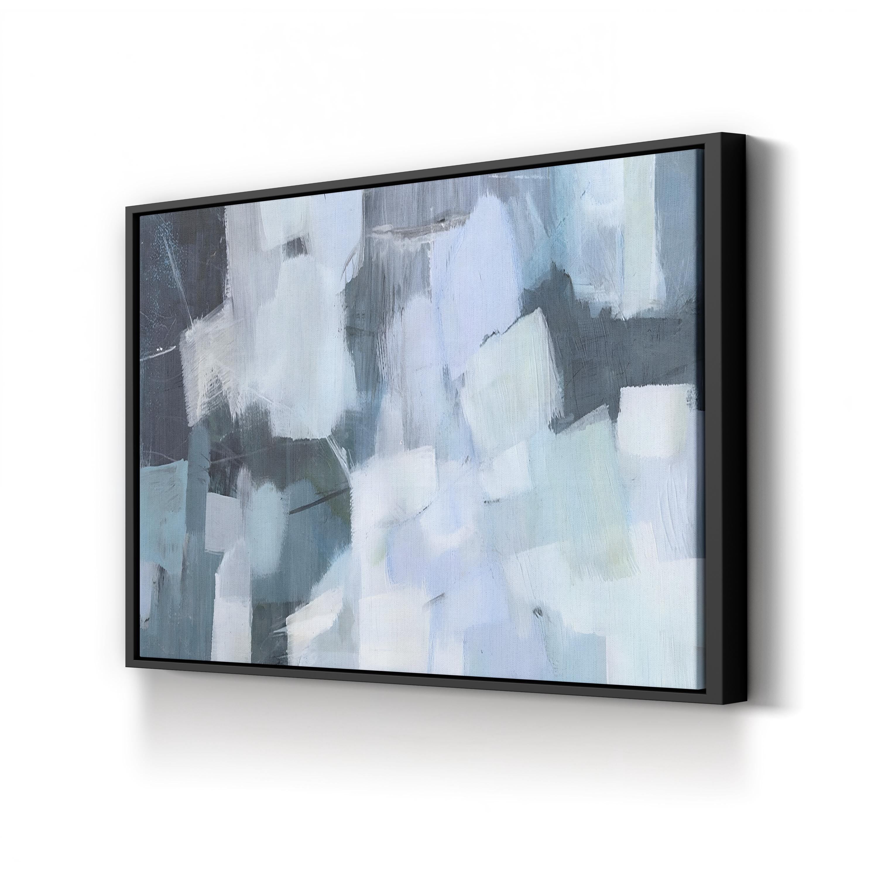 Blue Deluge I Wall Art by Victoria Borges – Contemporary Abstract Painting Print