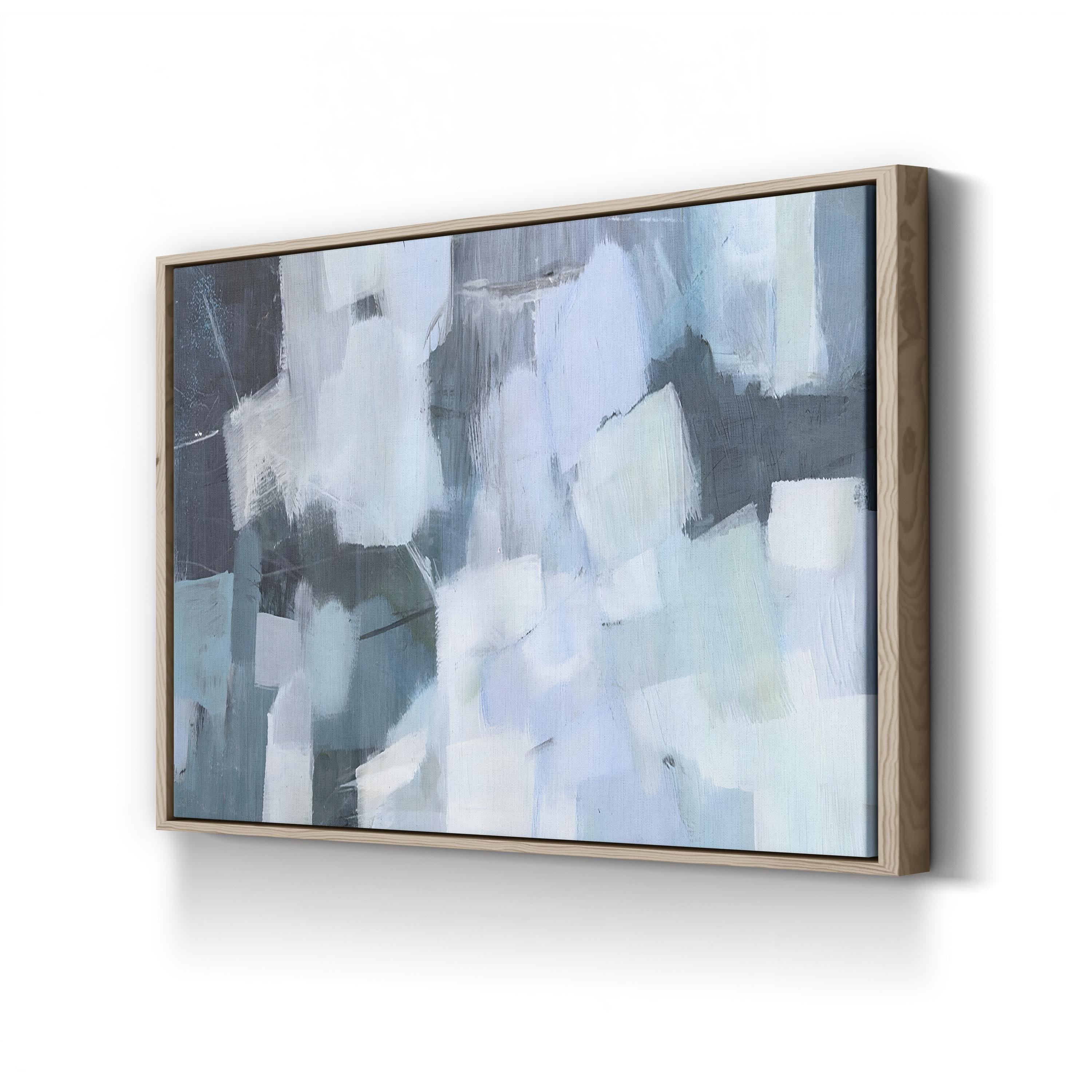 Blue Deluge I Wall Art by Victoria Borges – Contemporary Abstract Painting Print