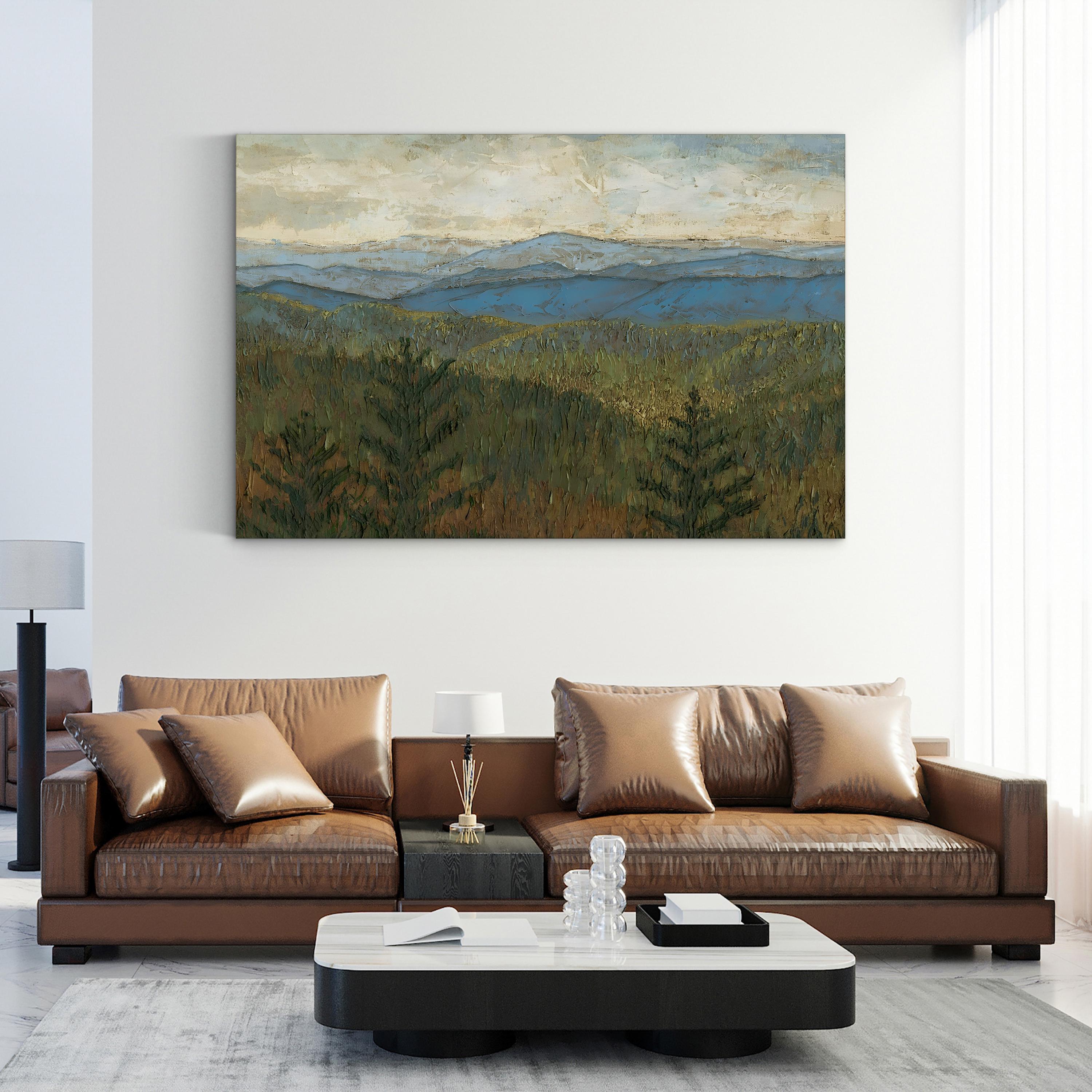 Blue Ridge View I Wall Art by Megan Meagher | Blue Ridge Mountains, Appalachian Region Landscape Canvas Print