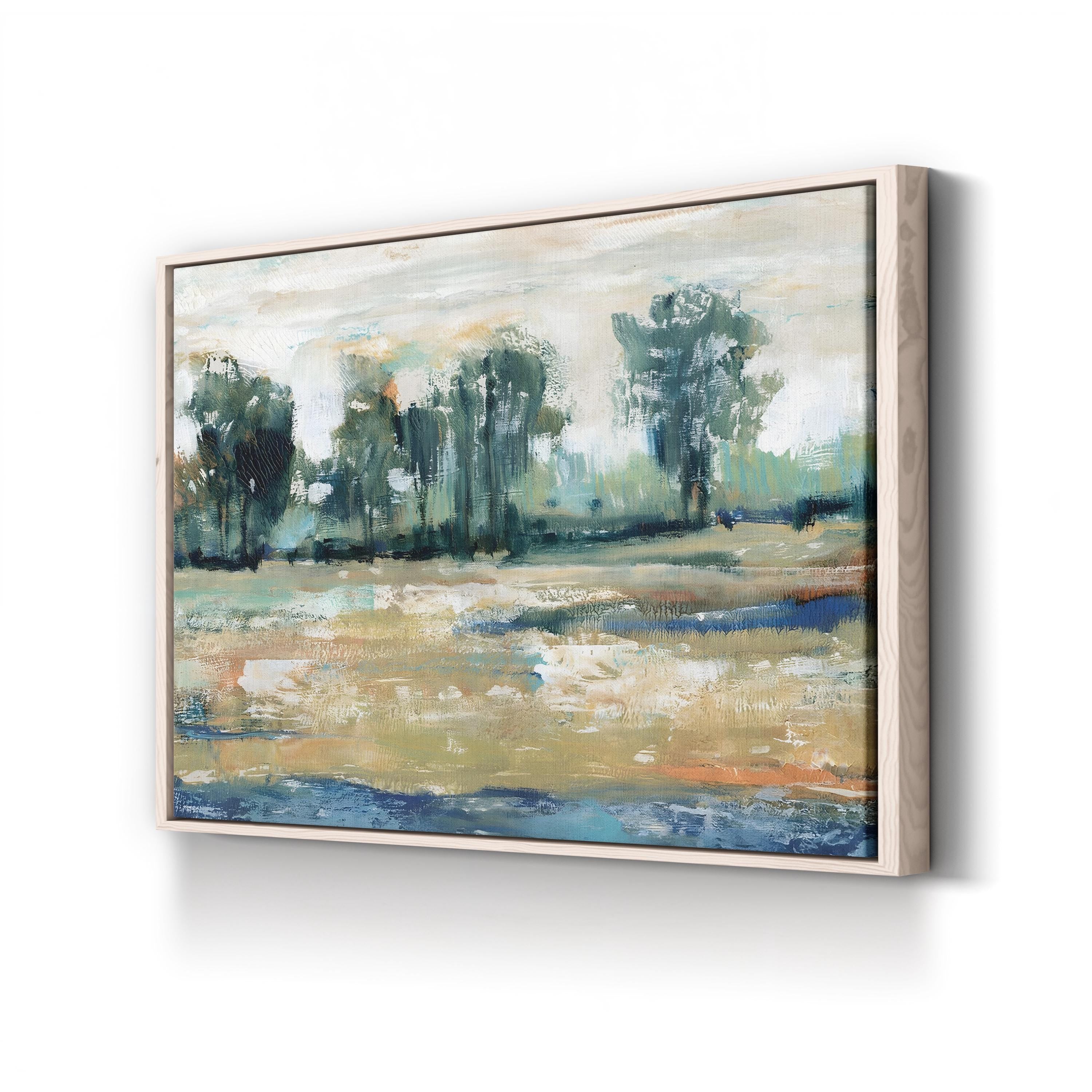 Blue Shade I Wall Art by Tim O'Toole | Abstract Blue and Green Contemporary Canvas
