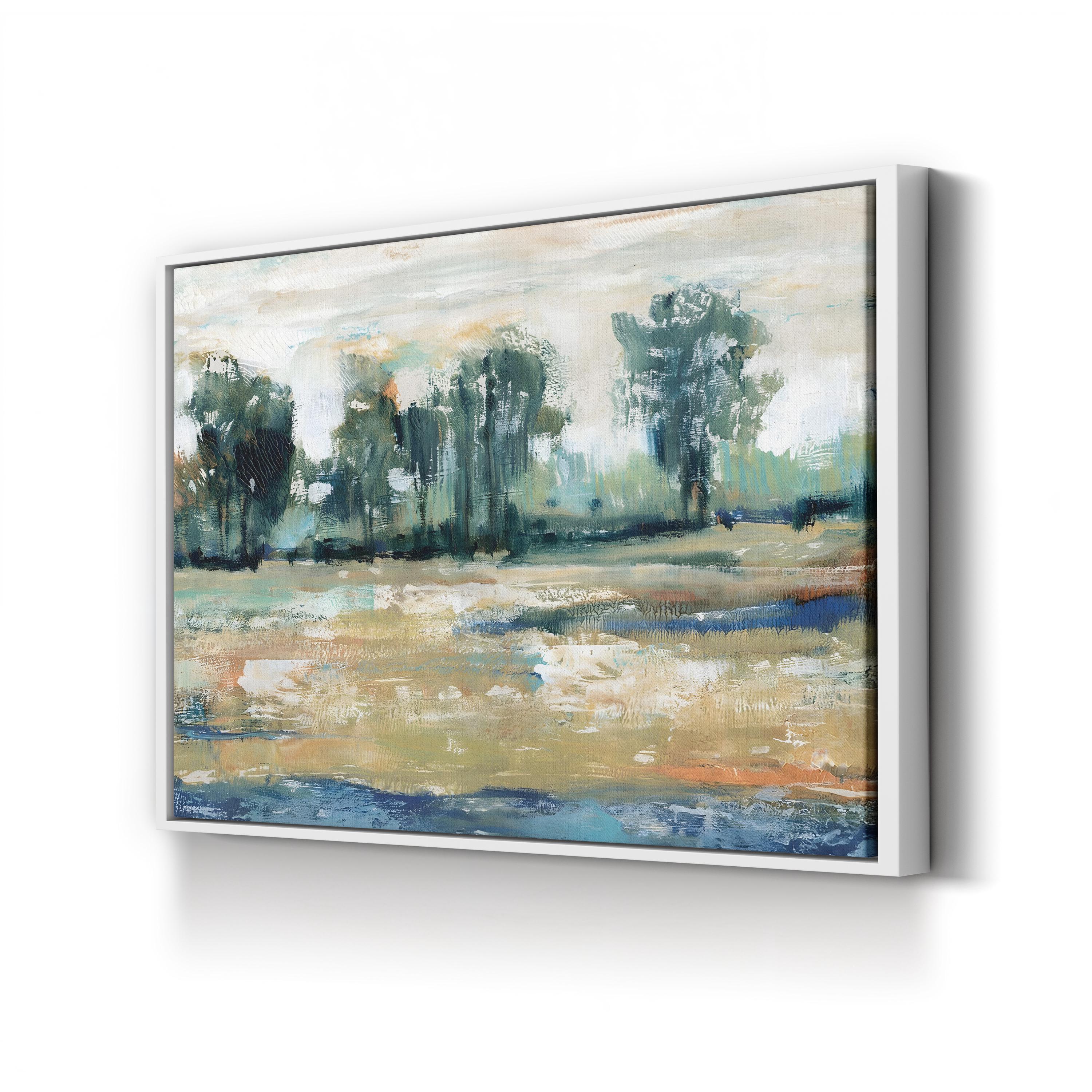 Blue Shade I Wall Art by Tim O'Toole | Abstract Blue and Green Contemporary Canvas