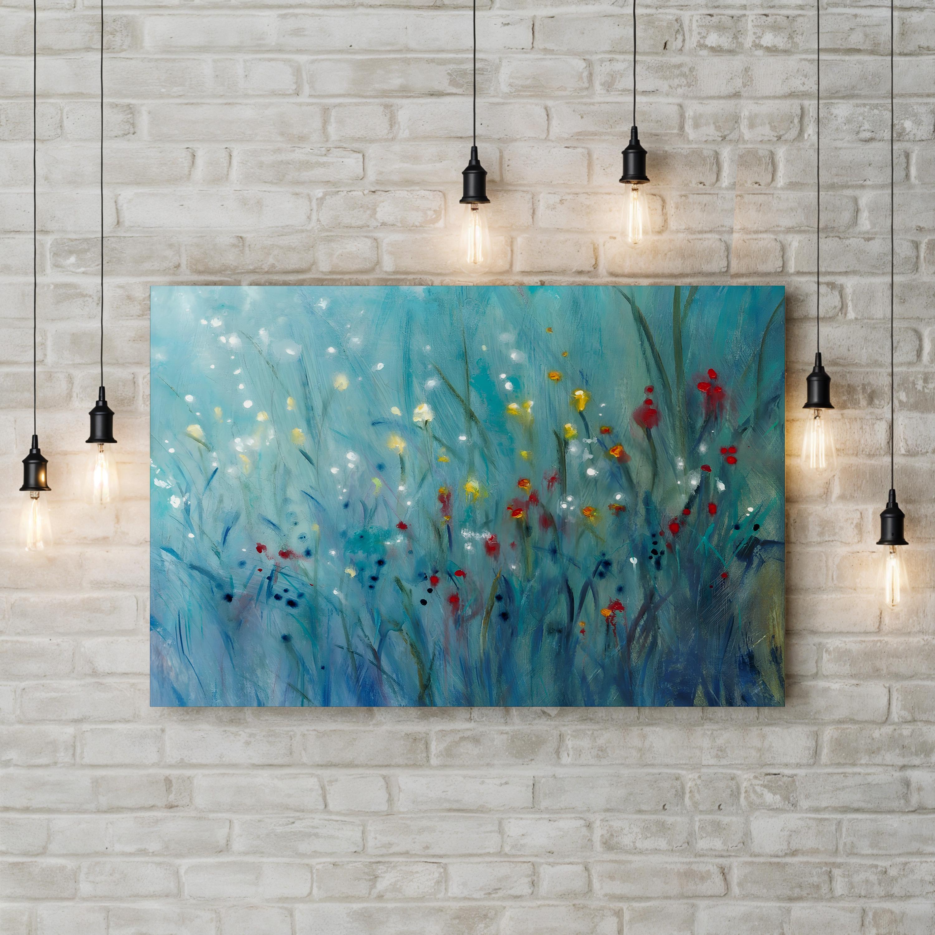Blue Vision I Wall Art by Tim O'Toole | Contemporary Floral Abstract Canvas
