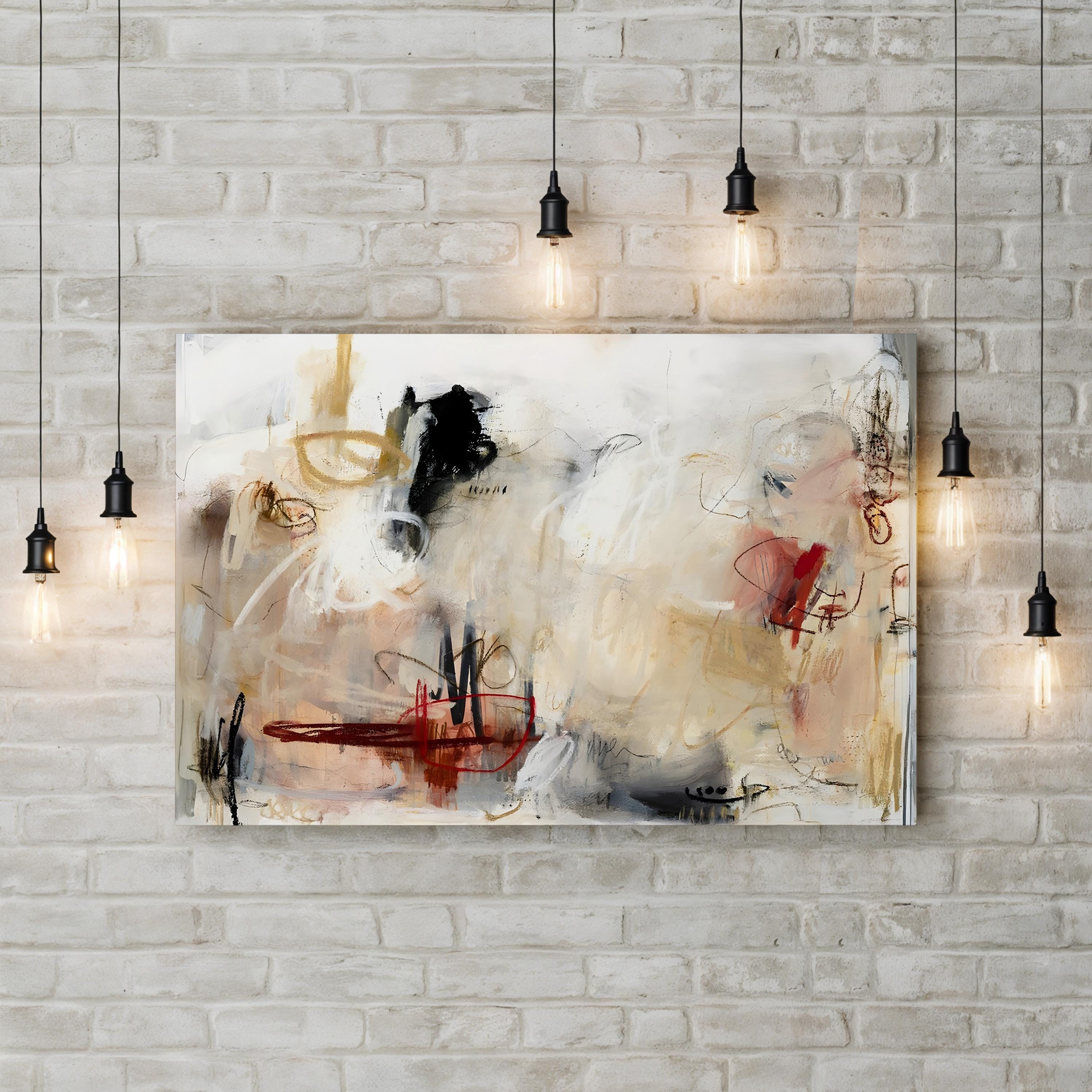 Bold and Fiery Wall Art by Studio B – Abstract Red, Orange & Black Canvas Print