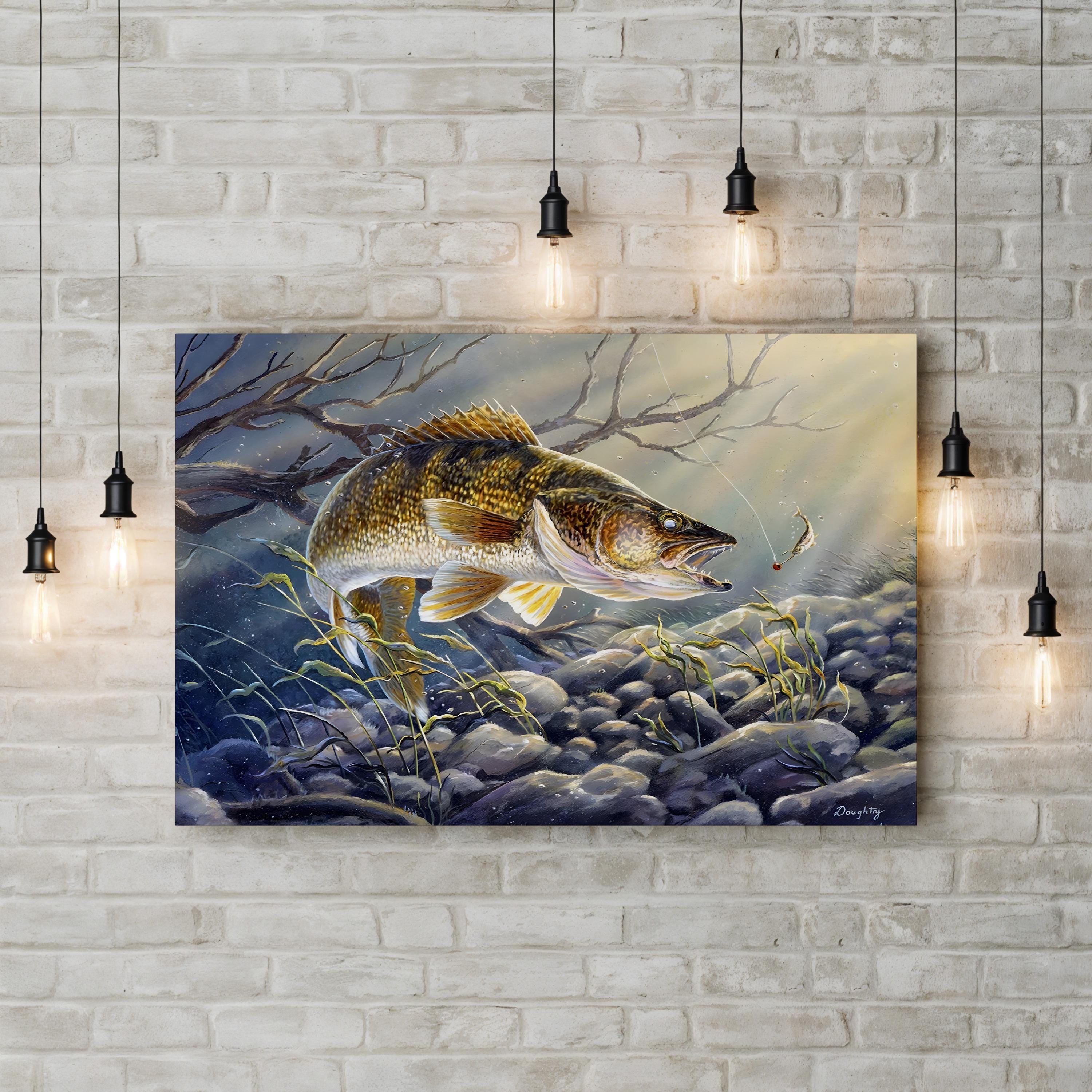 Break Line Walleye – Terry Doughty Wall Art | Wildlife Canvas Print