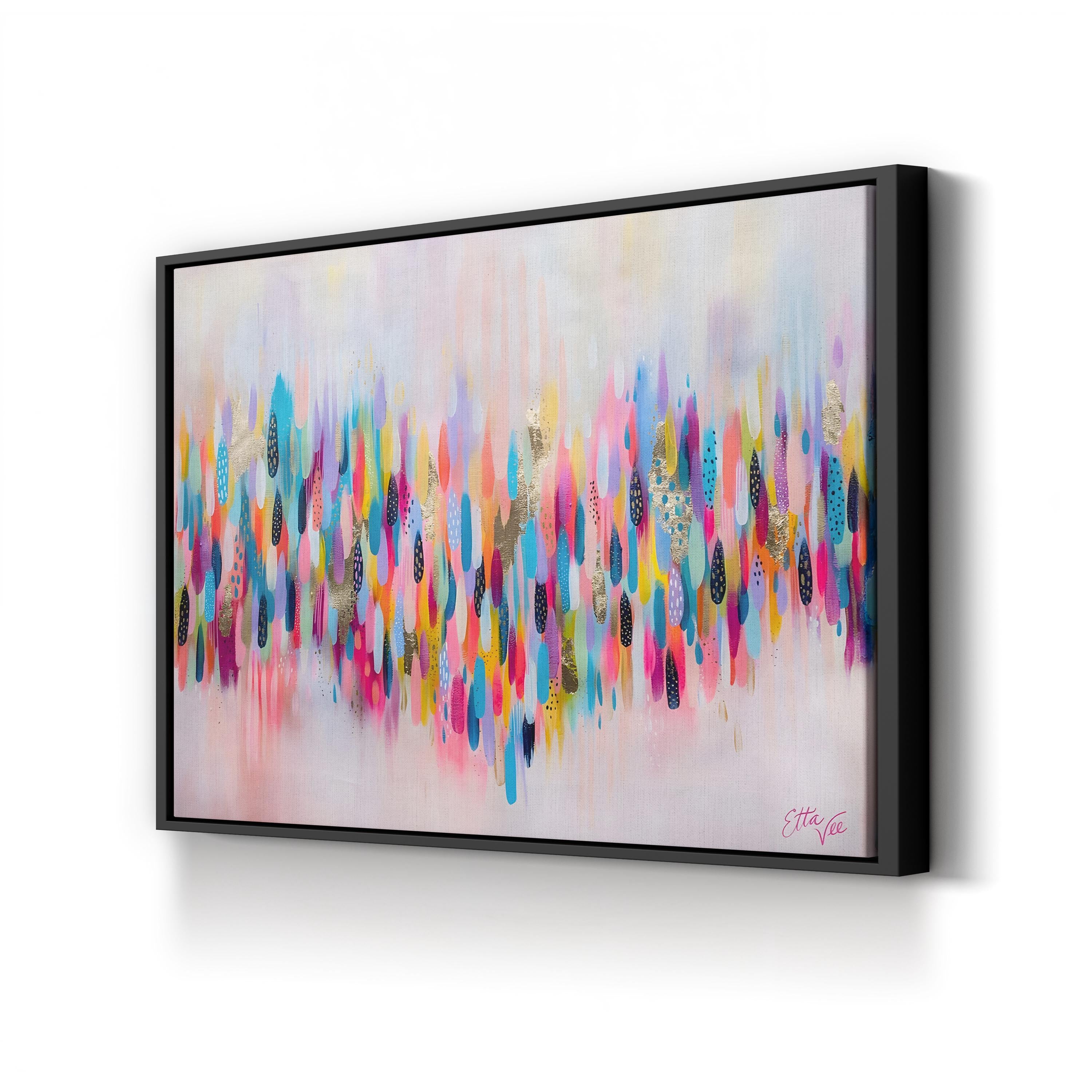 Brushstroke 109 Wall Art by EttaVee Art | Contemporary Colorful Abstract Canvas
