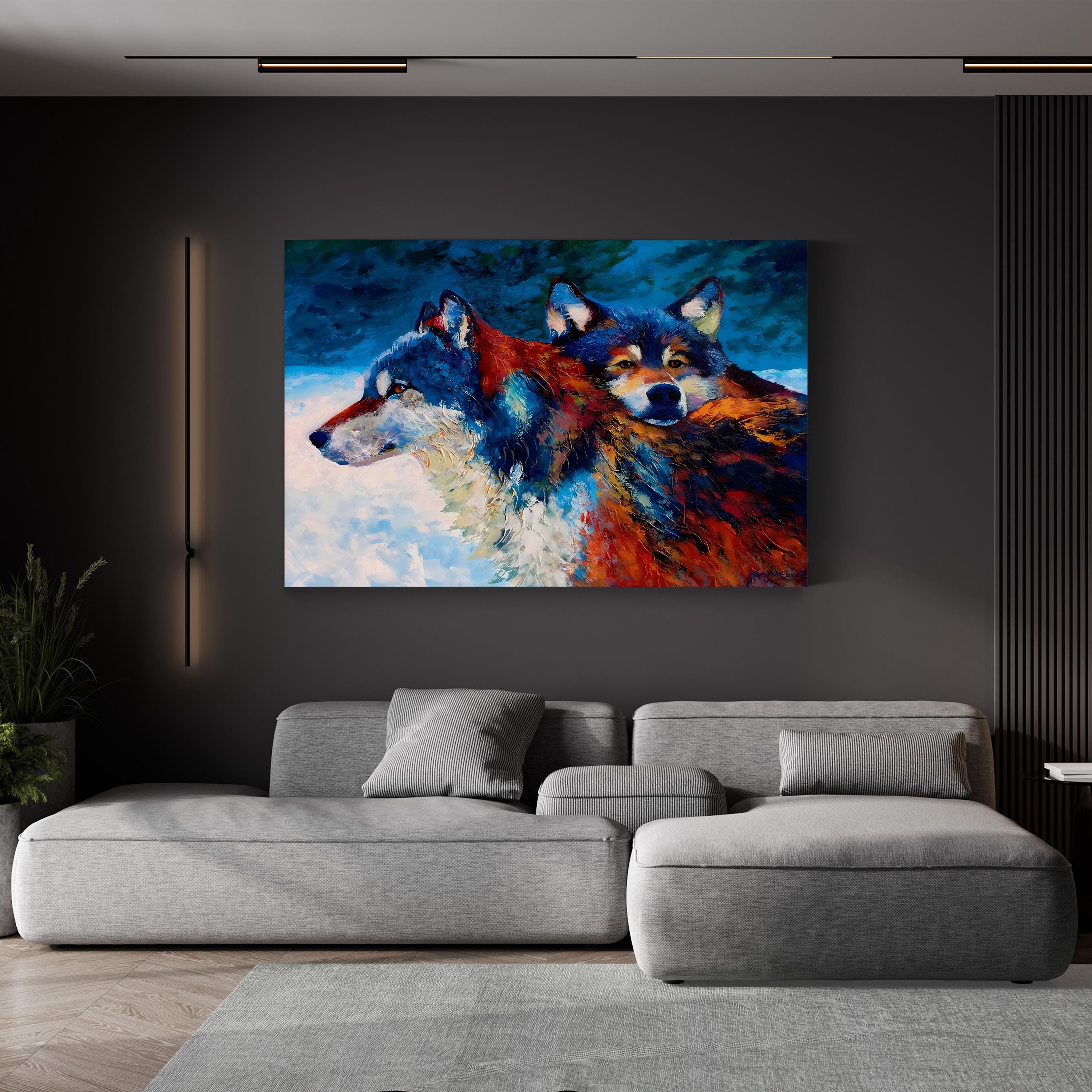 Buds Wall Art by Marion Rose – Contemporary Wolf Canvas Print