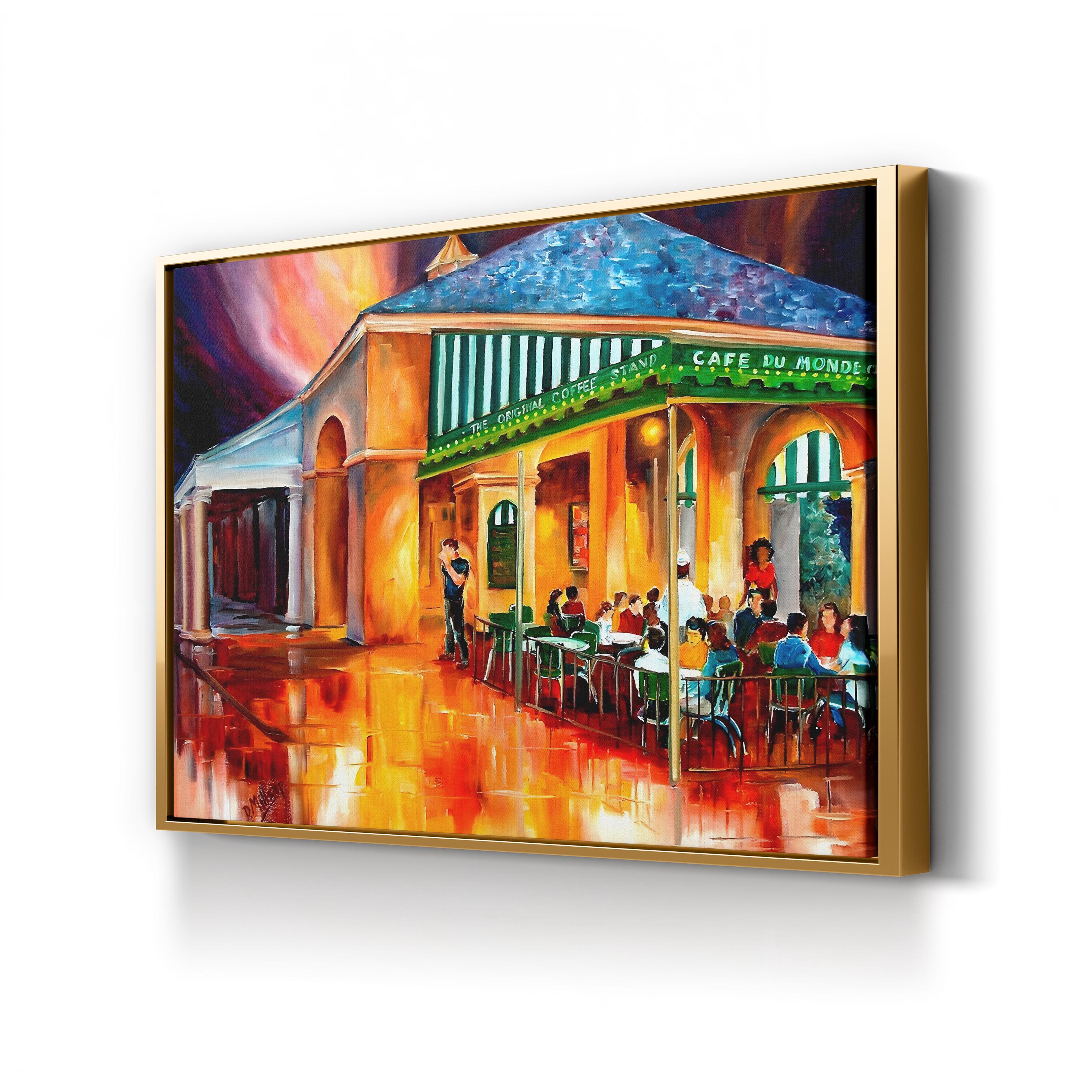 Cafe du Monde Wall Art by Diane Millsap – Contemporary New Orleans Café Scene Canvas