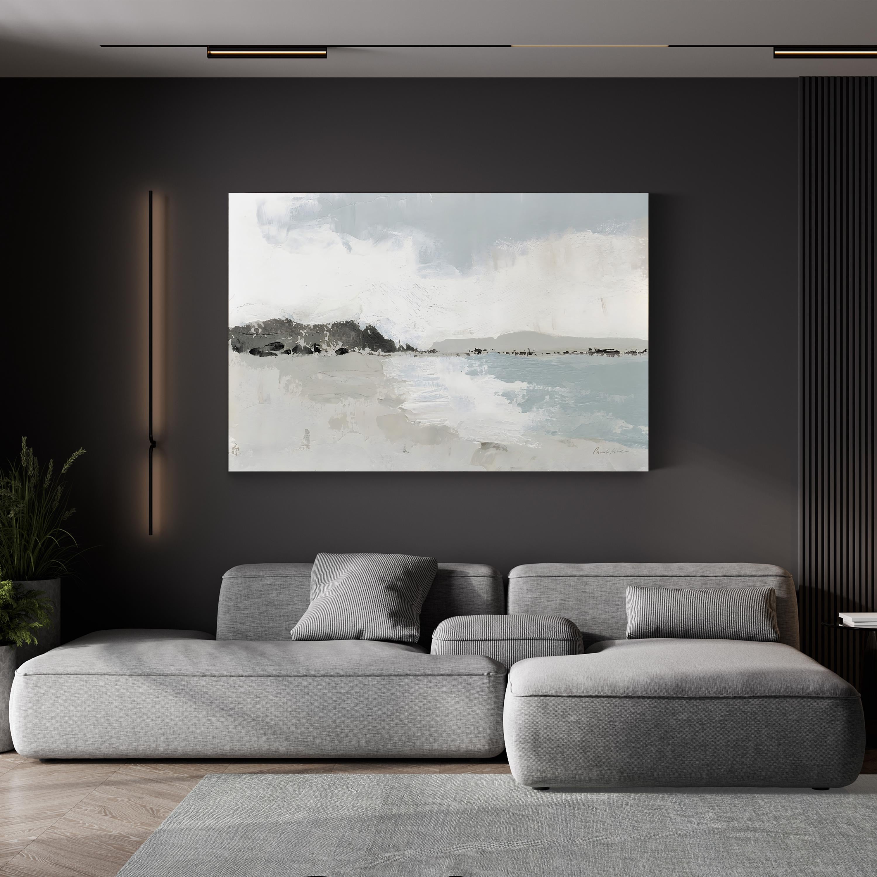 Calm Water Neutral Wall Art by Pamela Munger – Minimalist Watercolor Coastal Canvas Print