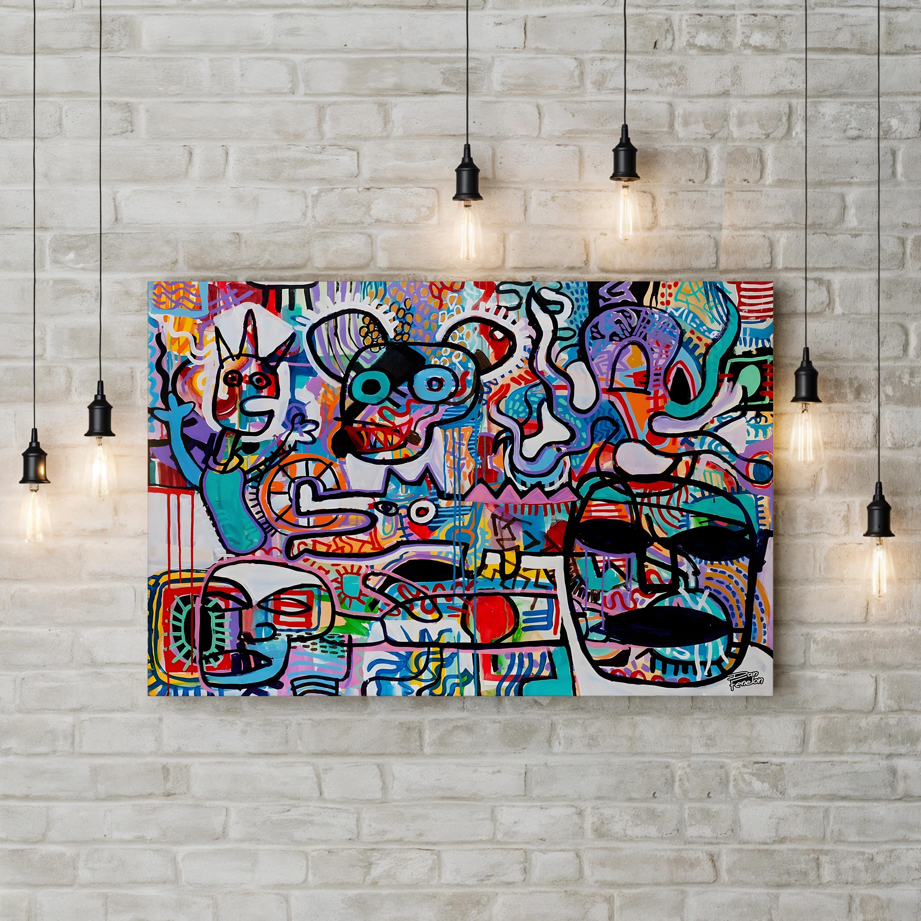 Cavecophony Wall Art by Dan Fenelon – Contemporary Urban Abstract Painting Print