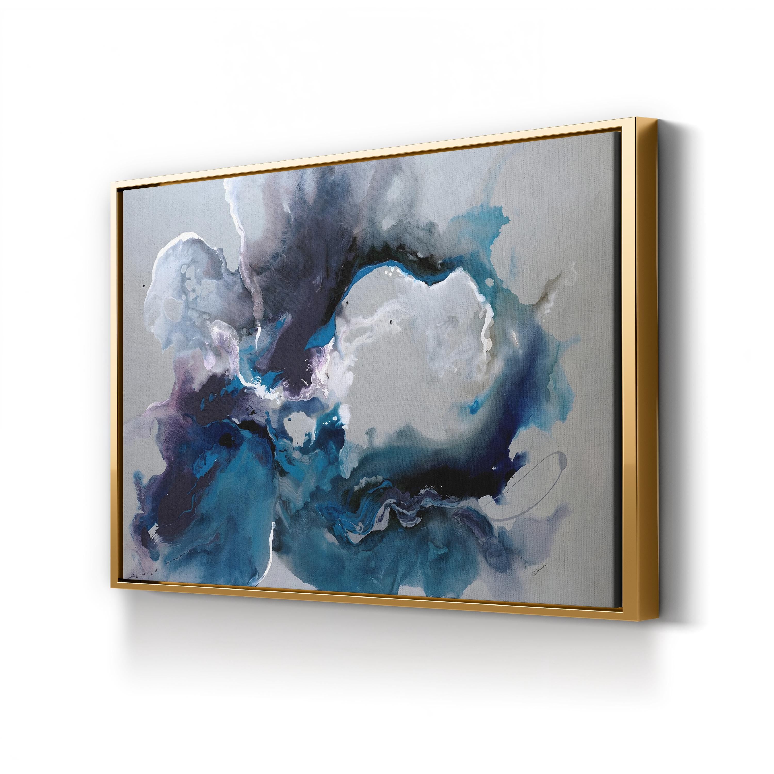 Cerulean Waters Wall Art by Sydney Edmunds | Contemporary Coastal Abstract Canvas