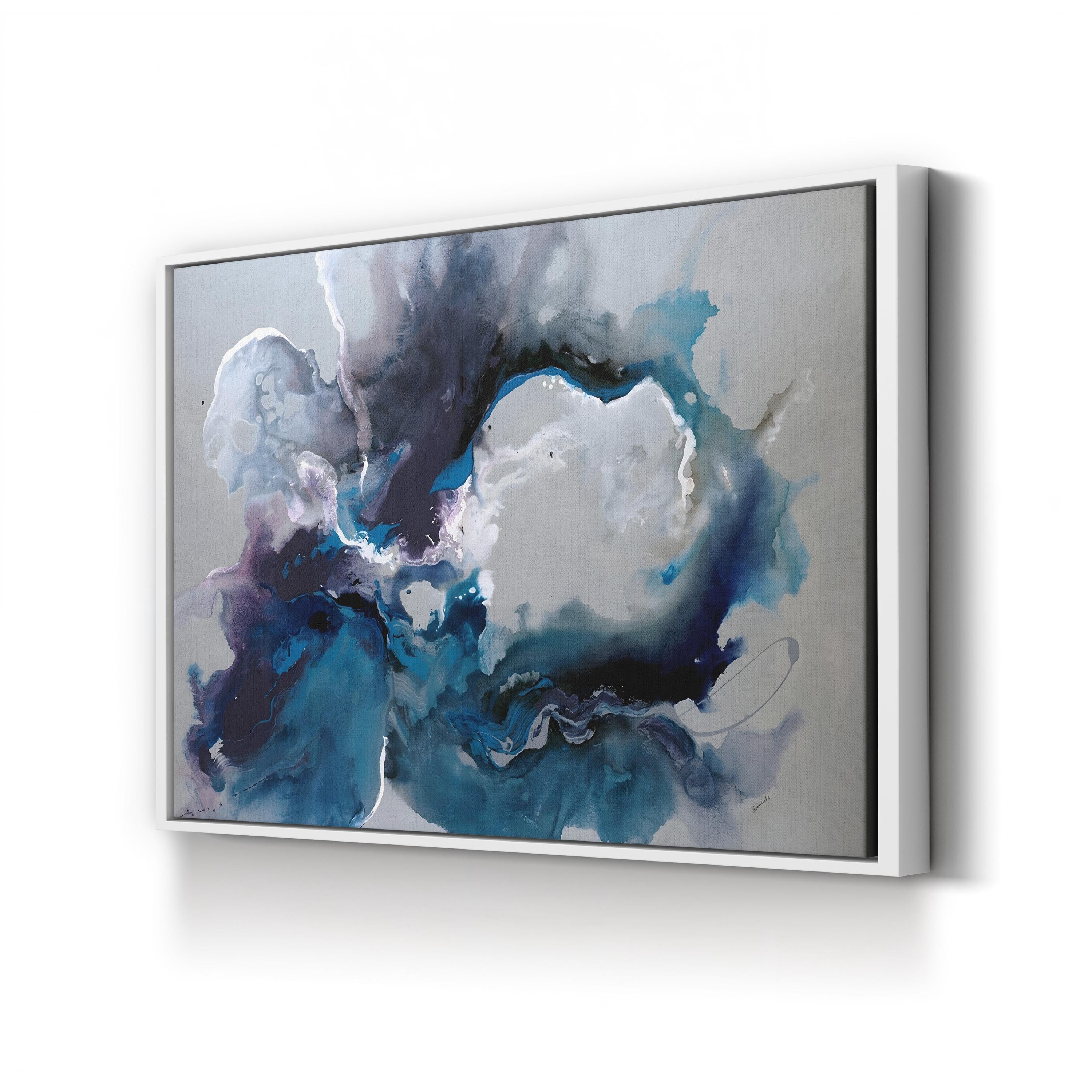 Cerulean Waters Wall Art by Sydney Edmunds | Contemporary Coastal Abstract Canvas