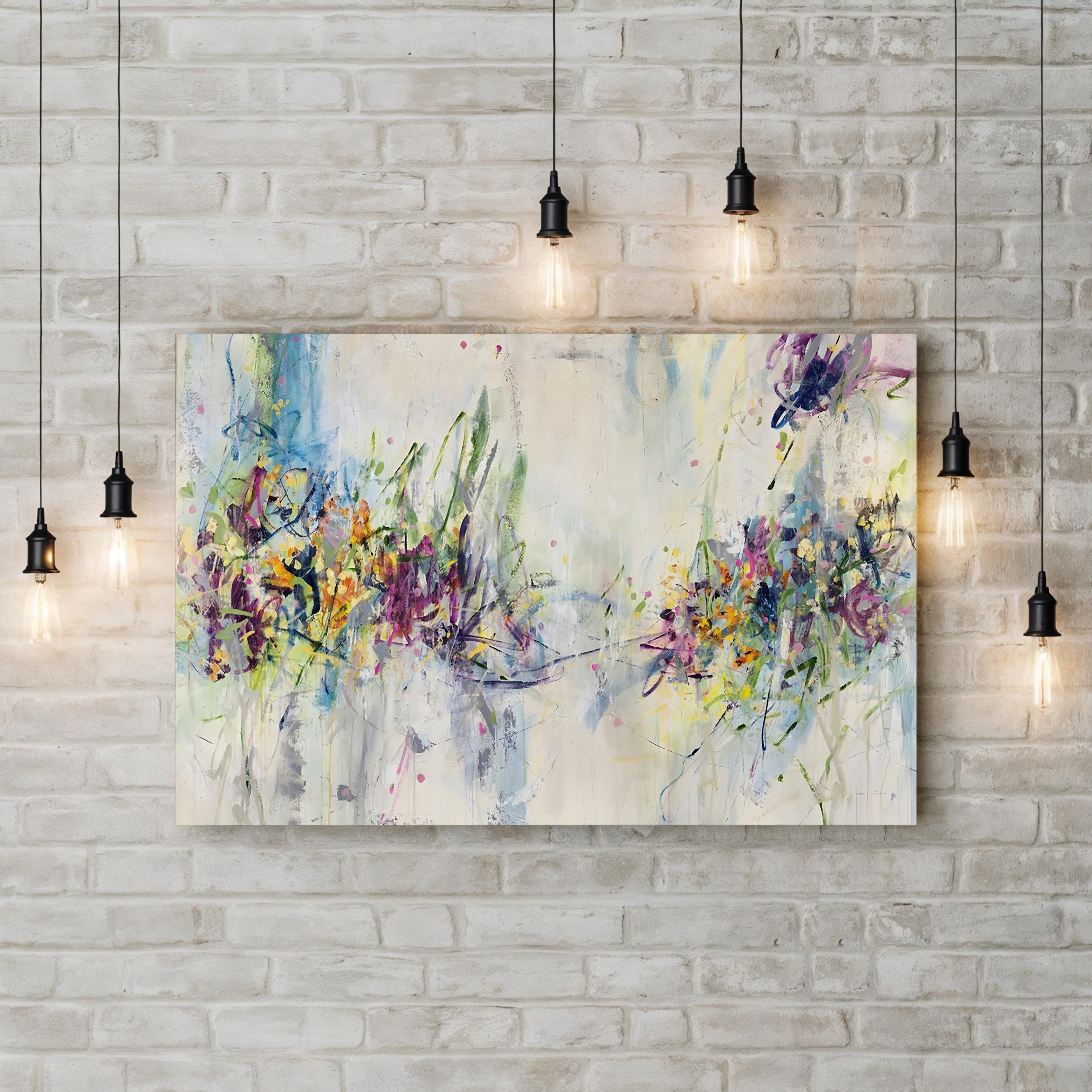Chamomile Cocktail Wall Art by Jodi Maas – Contemporary Abstract Floral Canvas