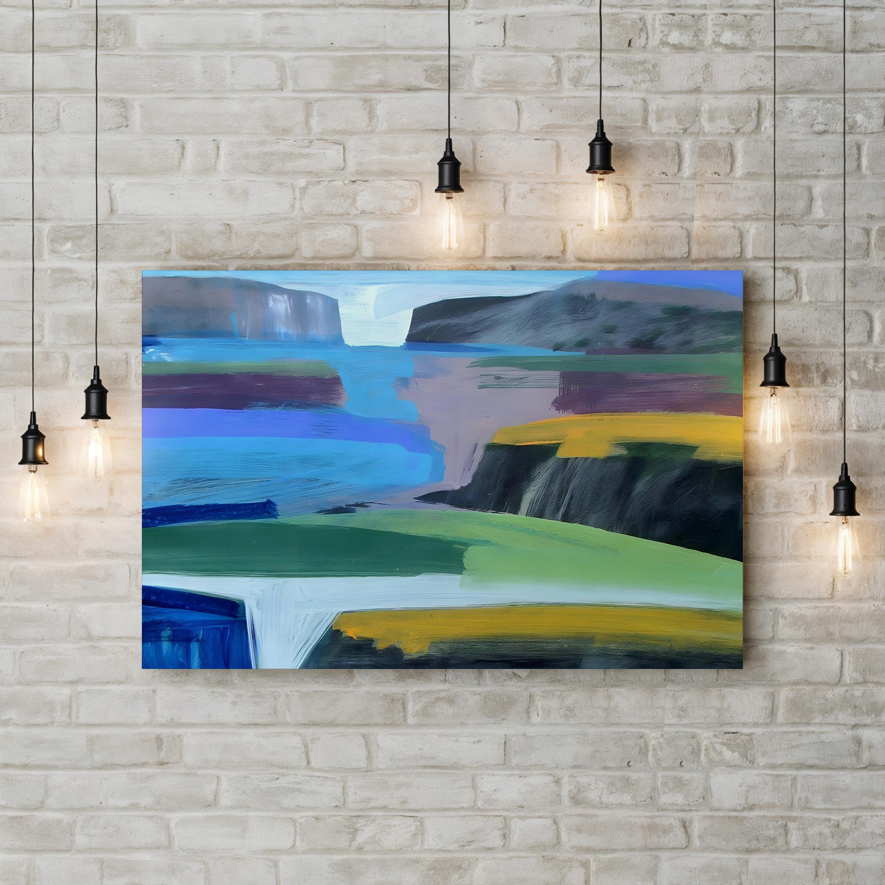 Coast Wall Art by Paul Powis | Contemporary Coastal Abstract Landscape Canvas Print