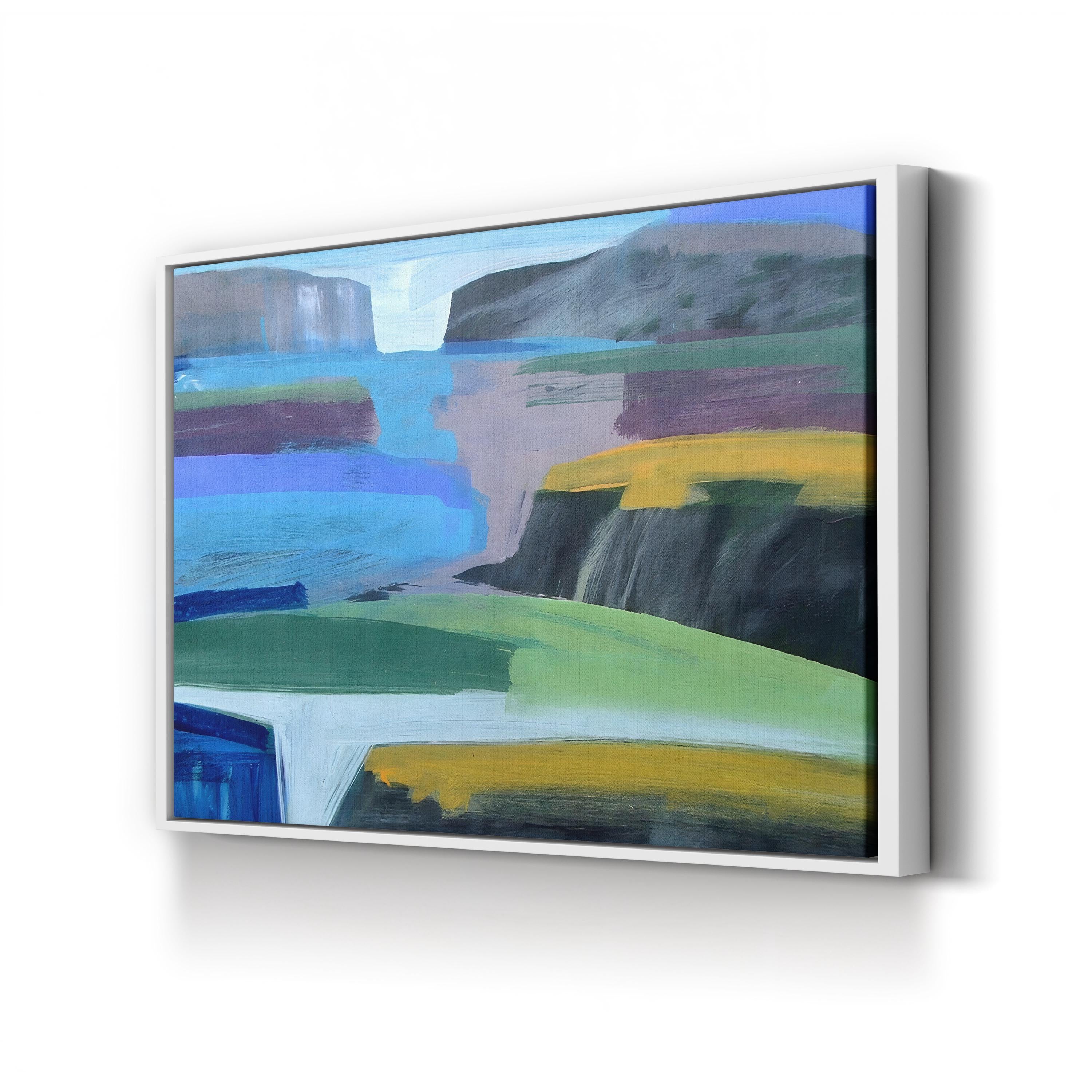 Coast Wall Art by Paul Powis | Contemporary Coastal Abstract Landscape Canvas Print