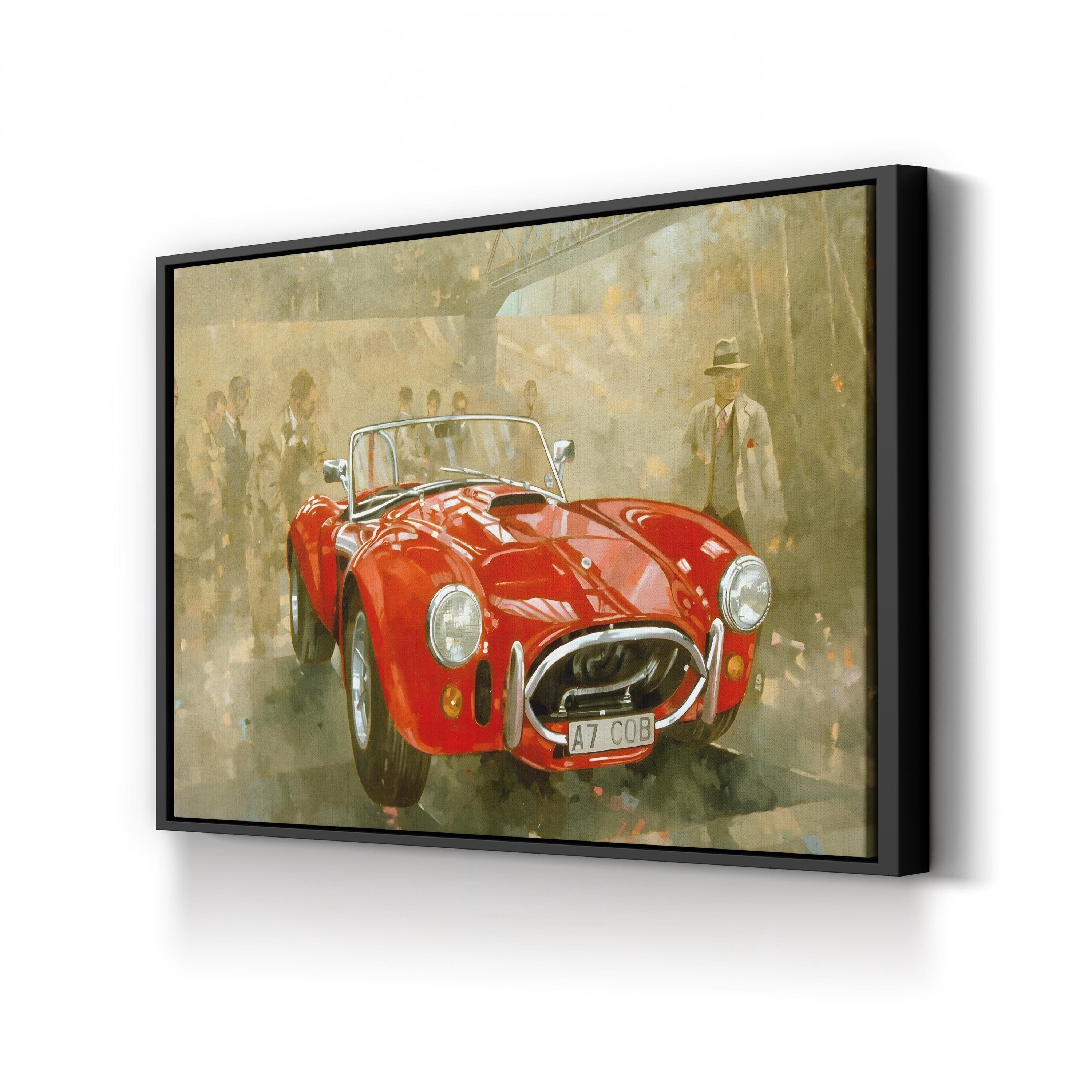 Cobra at Brooklands Vintage Sports Car Wall Art by Peter Miller