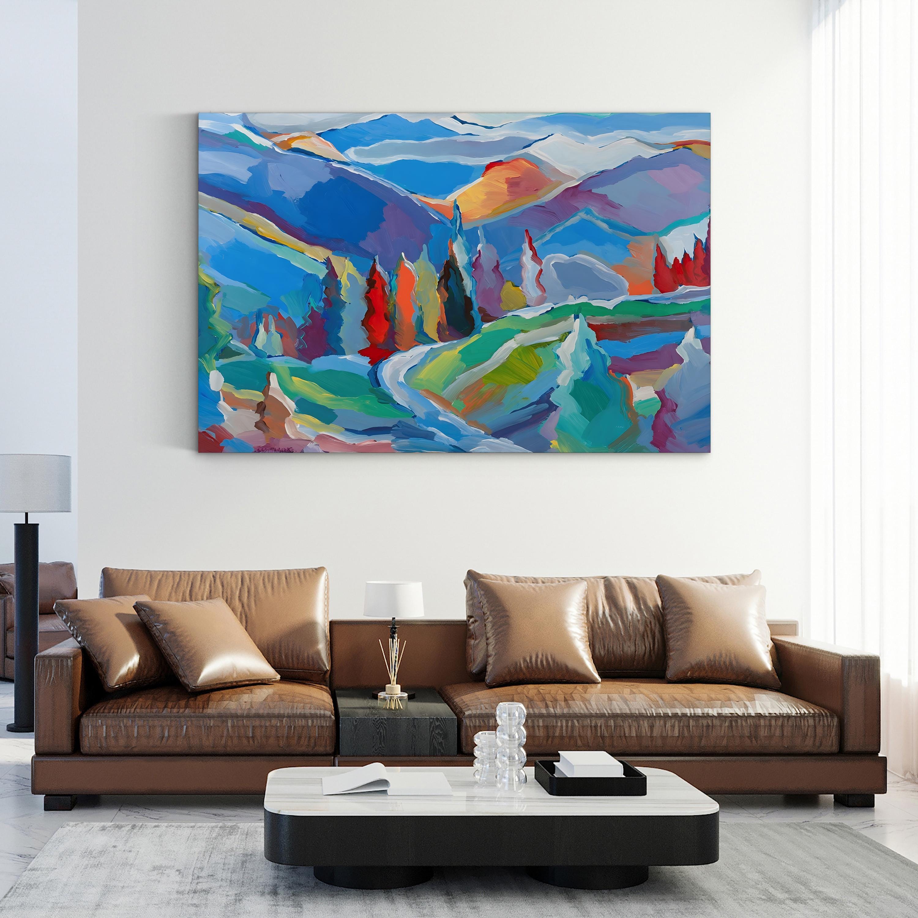 Colorado Composition 5 Wall Art by Hooshang Khorasani – Contemporary Abstract Landscape Painting Print