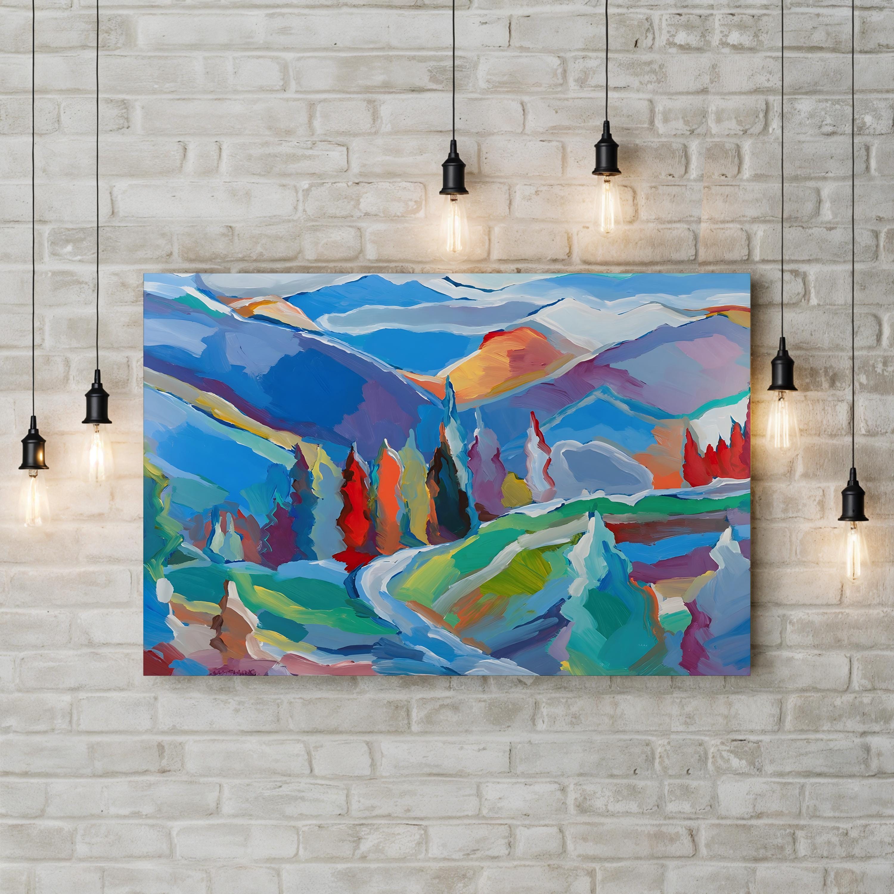 Colorado Composition 5 Wall Art by Hooshang Khorasani – Contemporary Abstract Landscape Painting Print