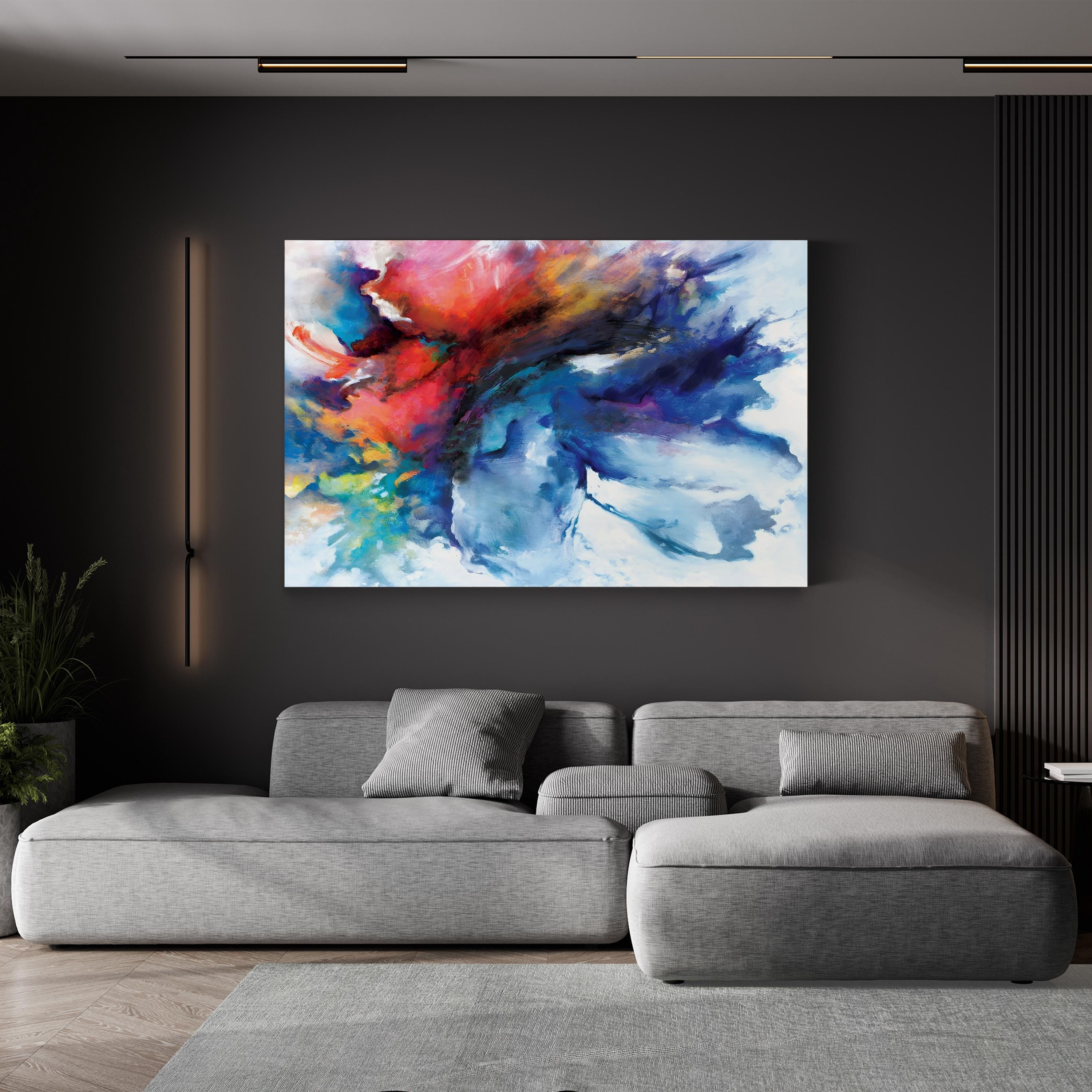 Color Burst – Contemporary Abstract Expressionist Wall Art by Circle Art Group
