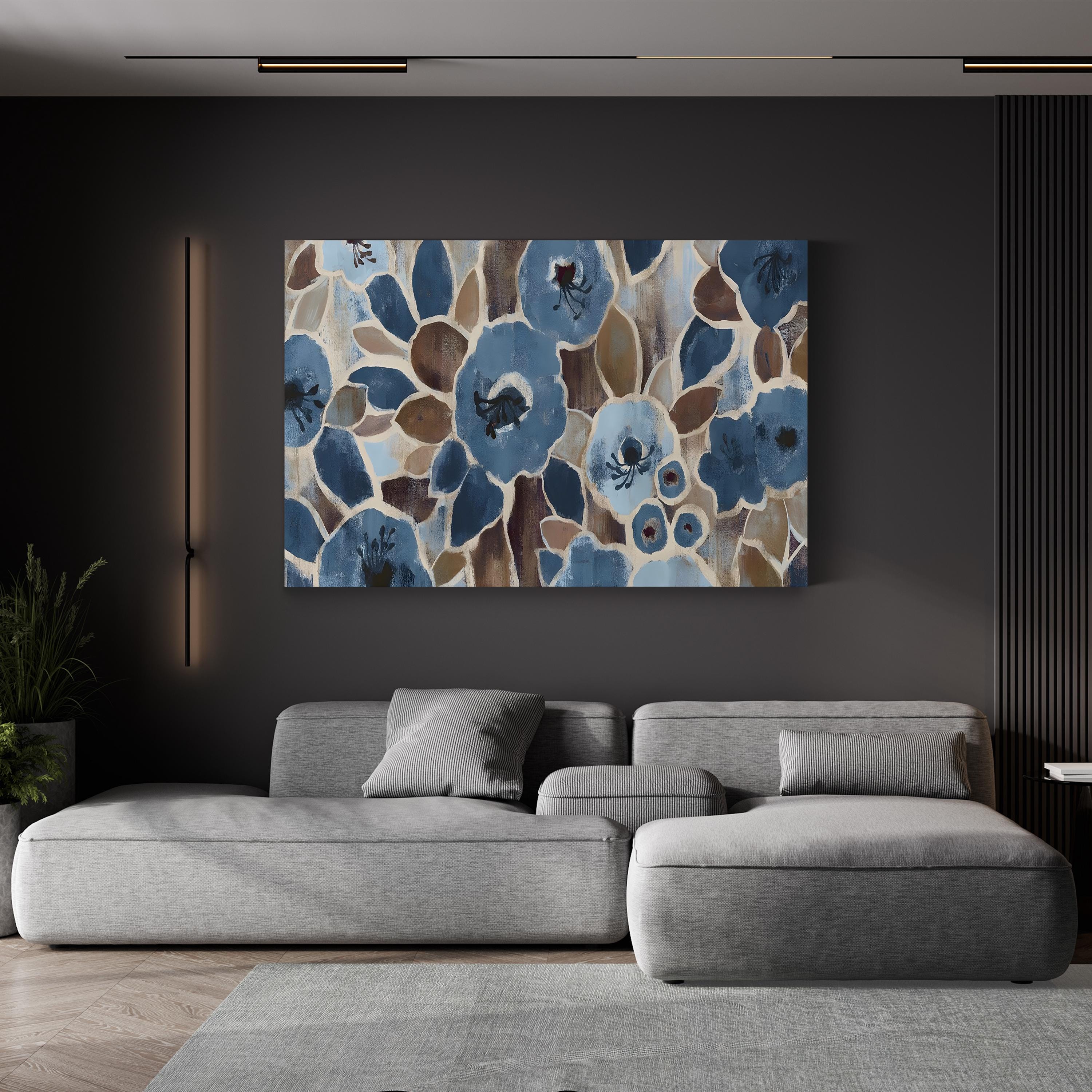 Contemporary Tapestry Blue Wall Art by Silvia Vassileva