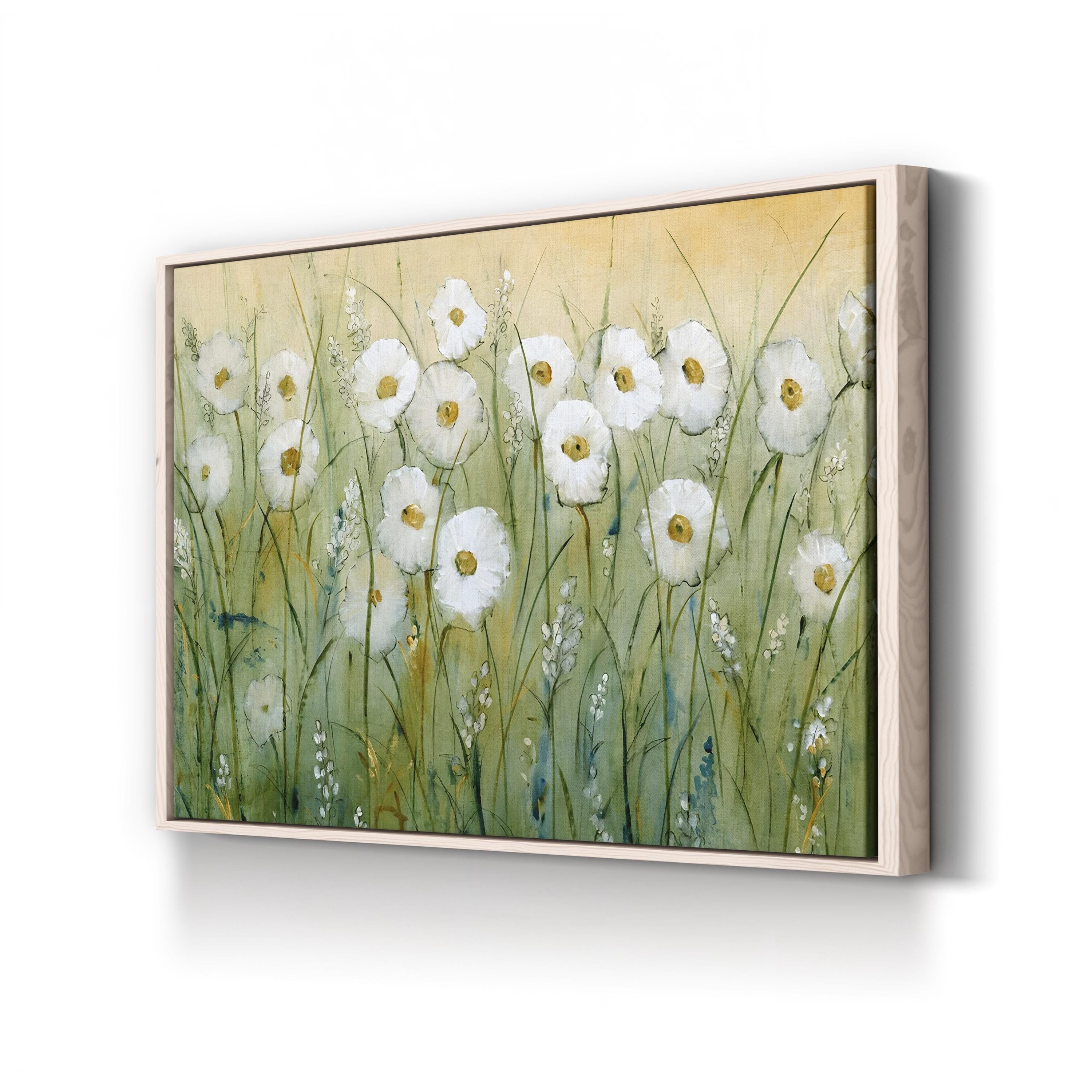 Daisy Spring I Wall Art by Tim O’Toole – Bright Floral Meadow Canvas