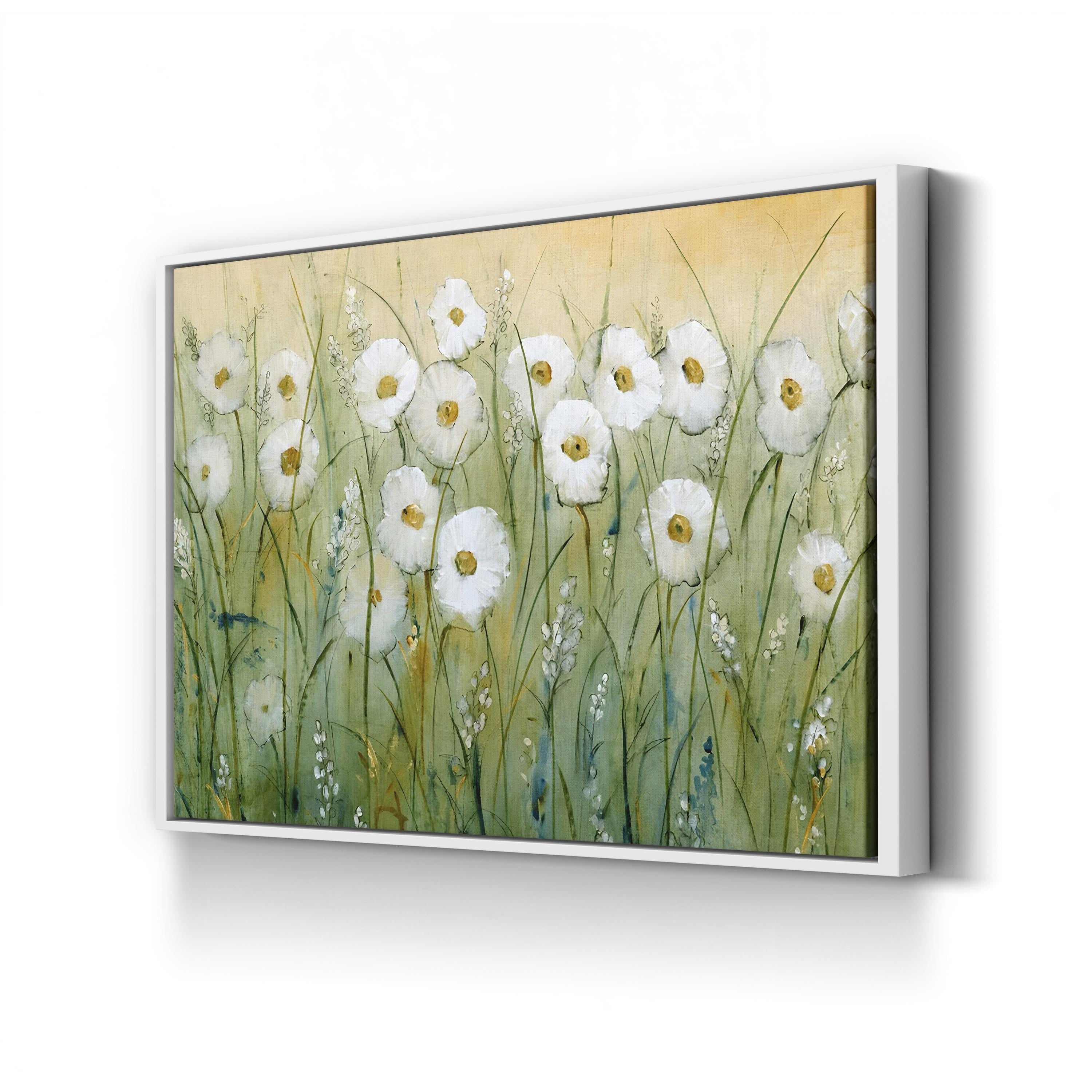 Daisy Spring I Wall Art by Tim O’Toole – Bright Floral Meadow Canvas