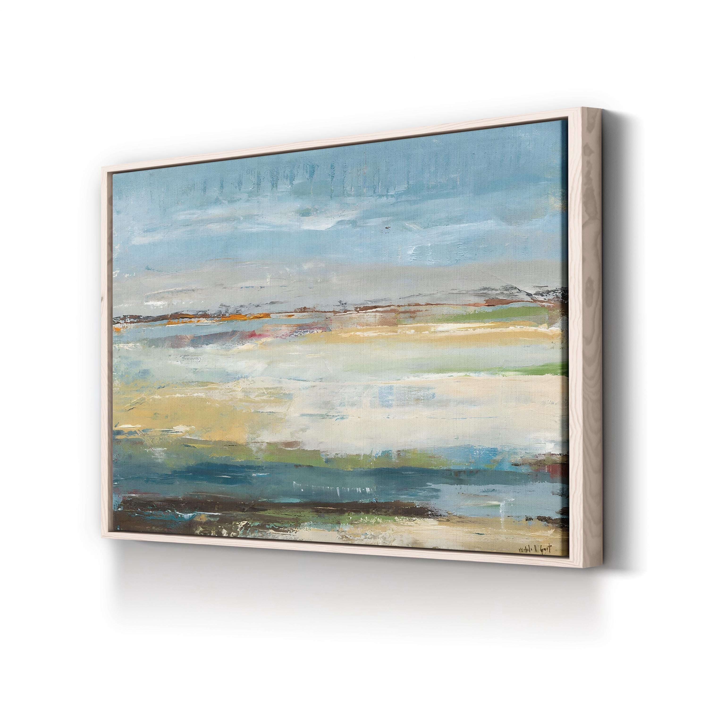 Day at the Beach I Wall Art by Michele Gort | Contemporary Coastal Seascape Canvas Print