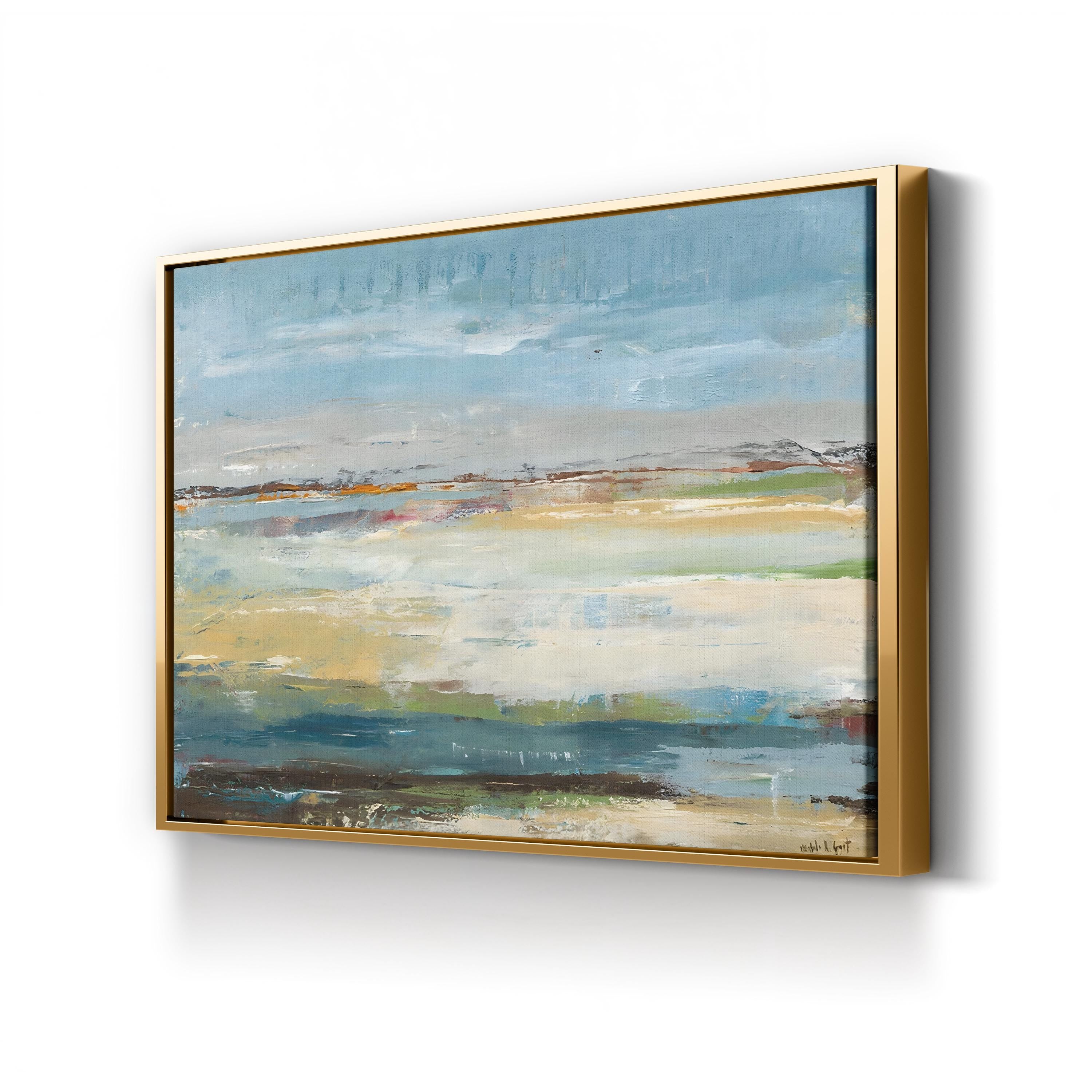 Day at the Beach I Wall Art by Michele Gort | Contemporary Coastal Seascape Canvas Print
