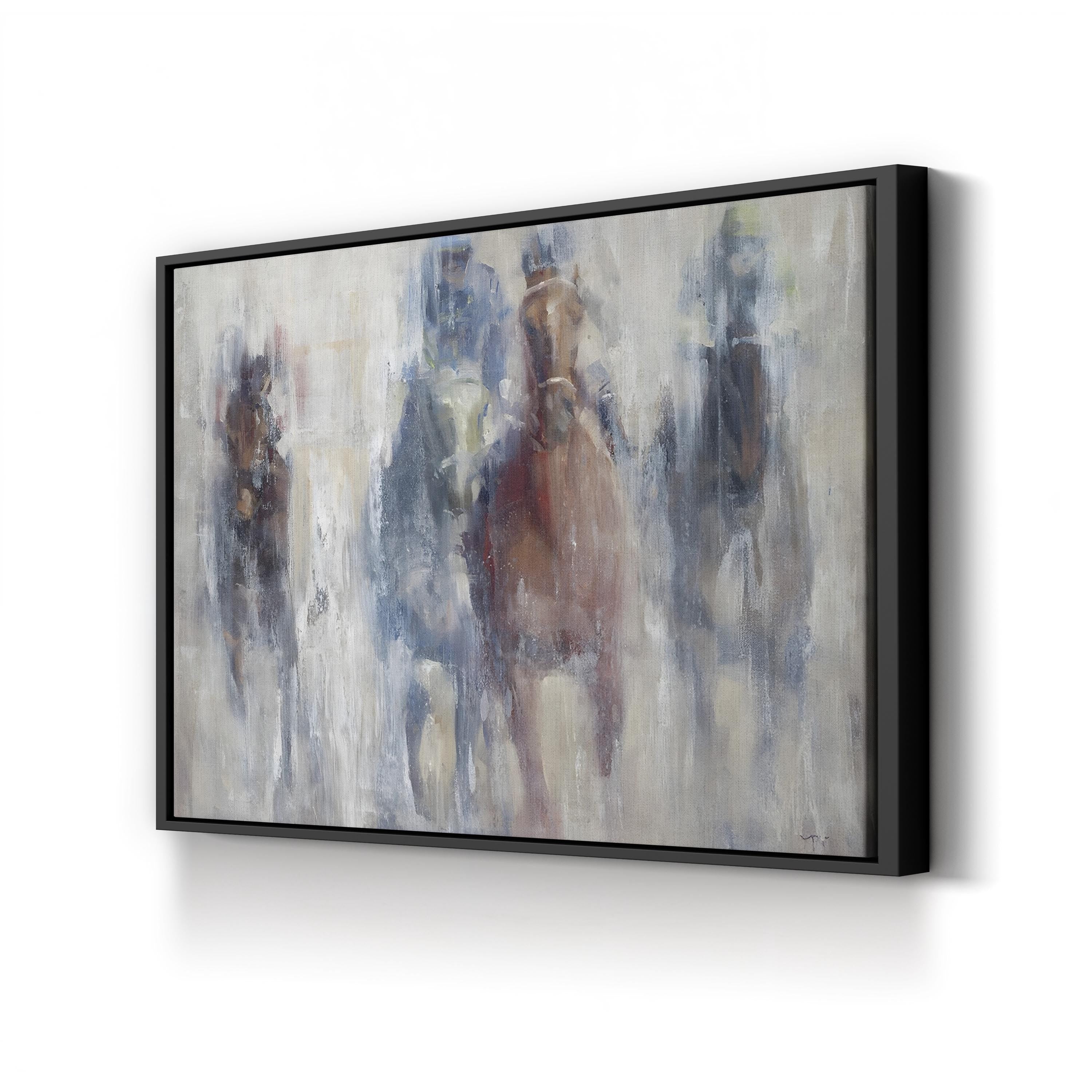 Derby 2015 Wall Art – Contemporary Horse Racing Canvas by Valtcho Tonov