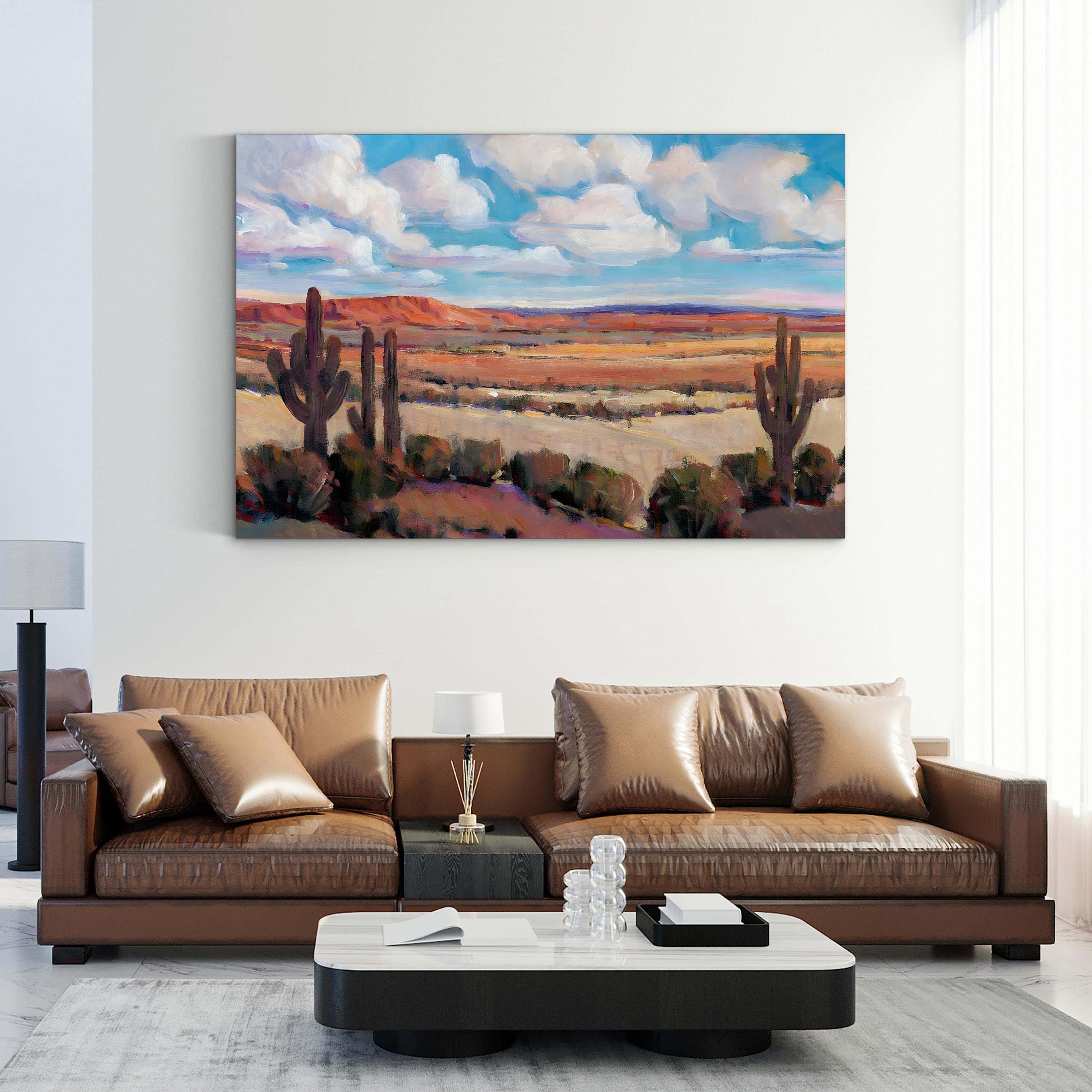 Desert Heat I Wall Art – Contemporary Southwestern Desert Landscape by Tim O’Toole