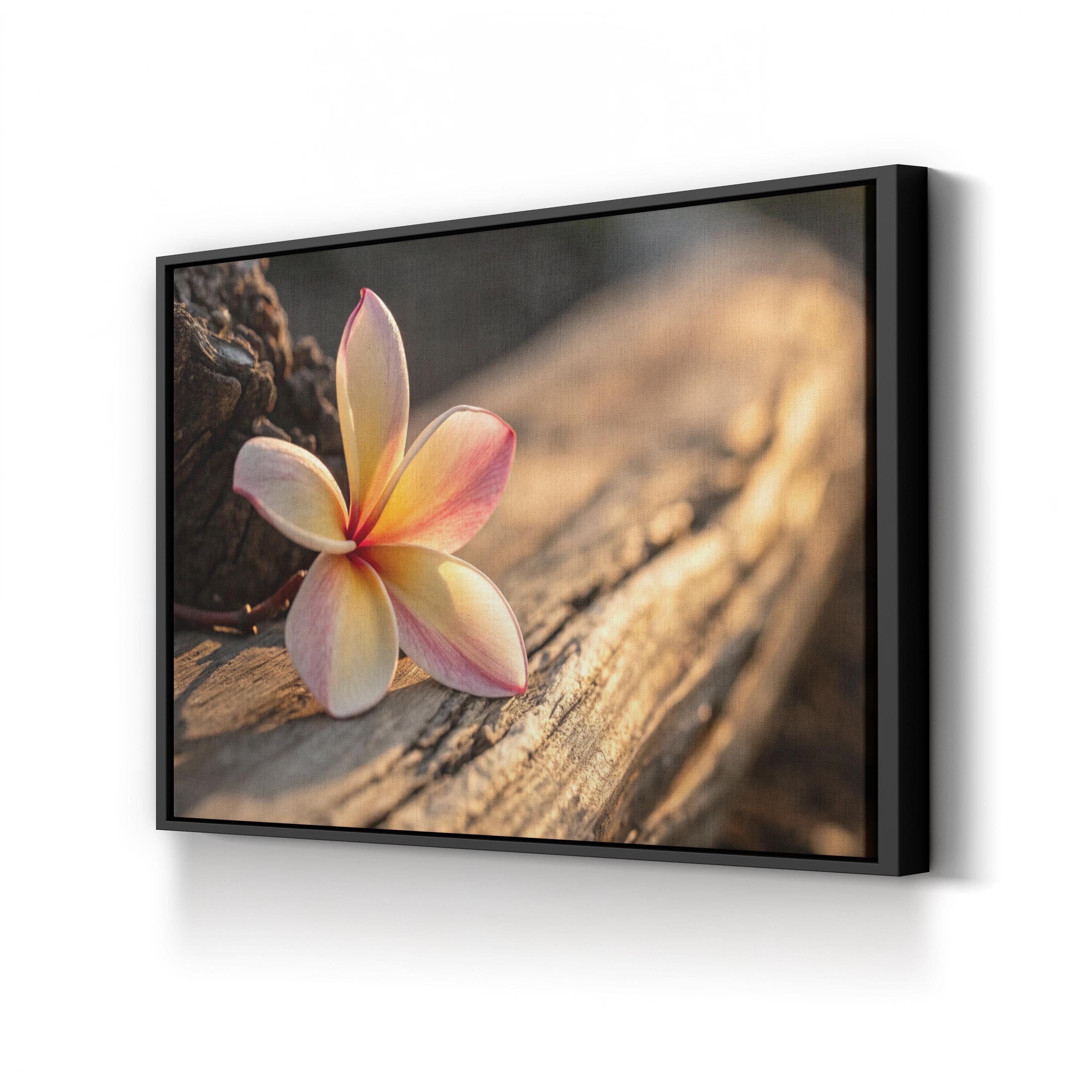Plumeria Flower – Vintage Photography Wall Art | Tropical Botanical Canvas Print