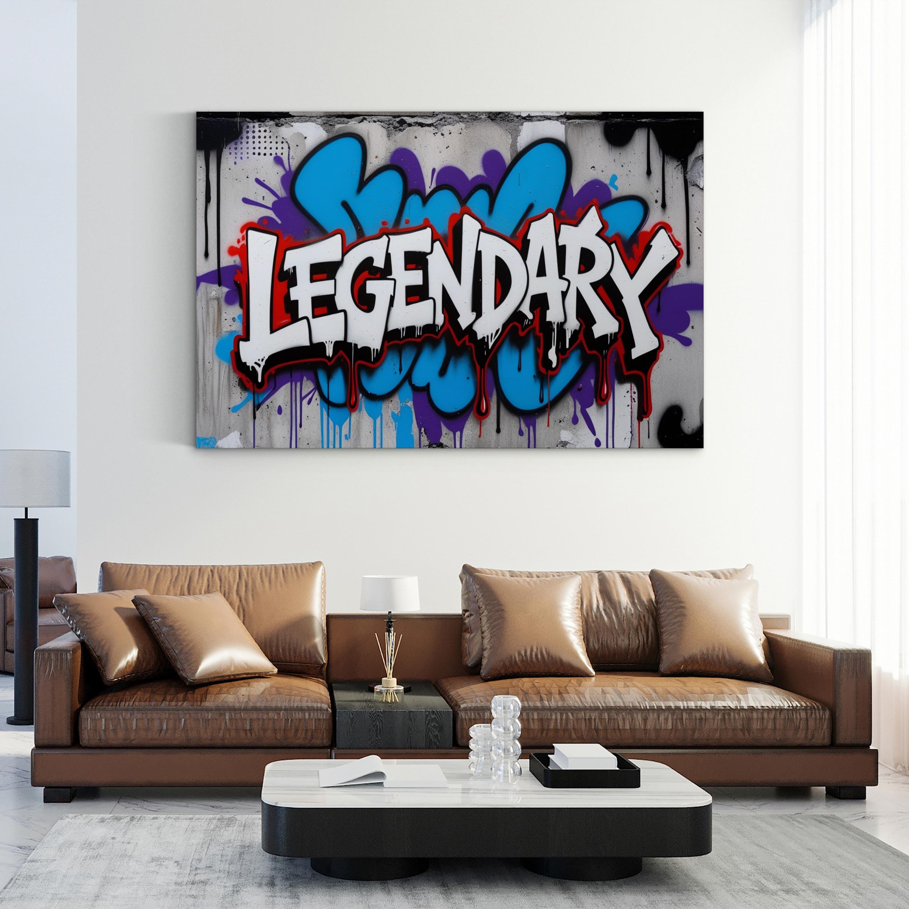 Legendary Graffiti Art Canvas Print – Urban Street Style Wall Decor