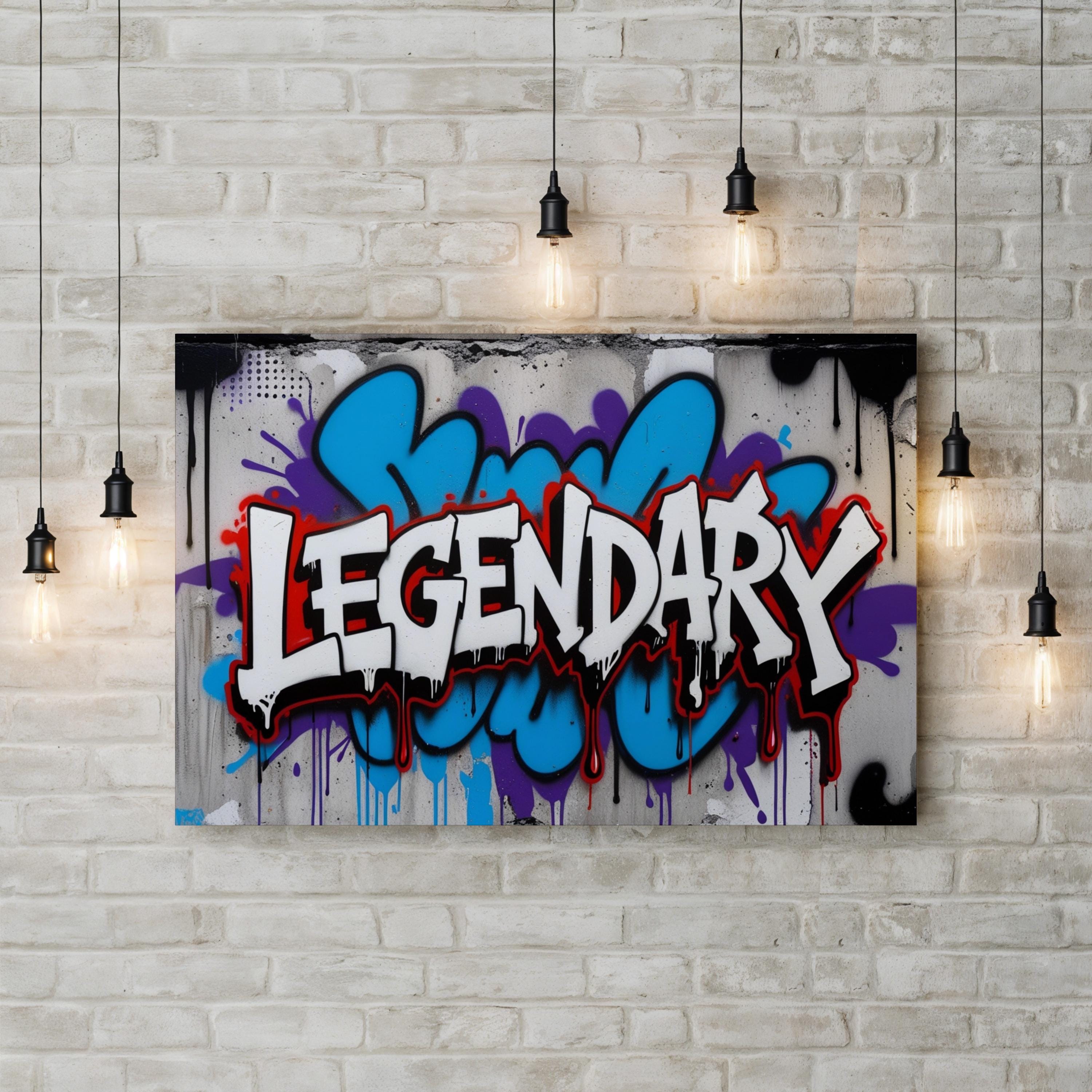 Legendary Graffiti Art Canvas Print – Urban Street Style Wall Decor