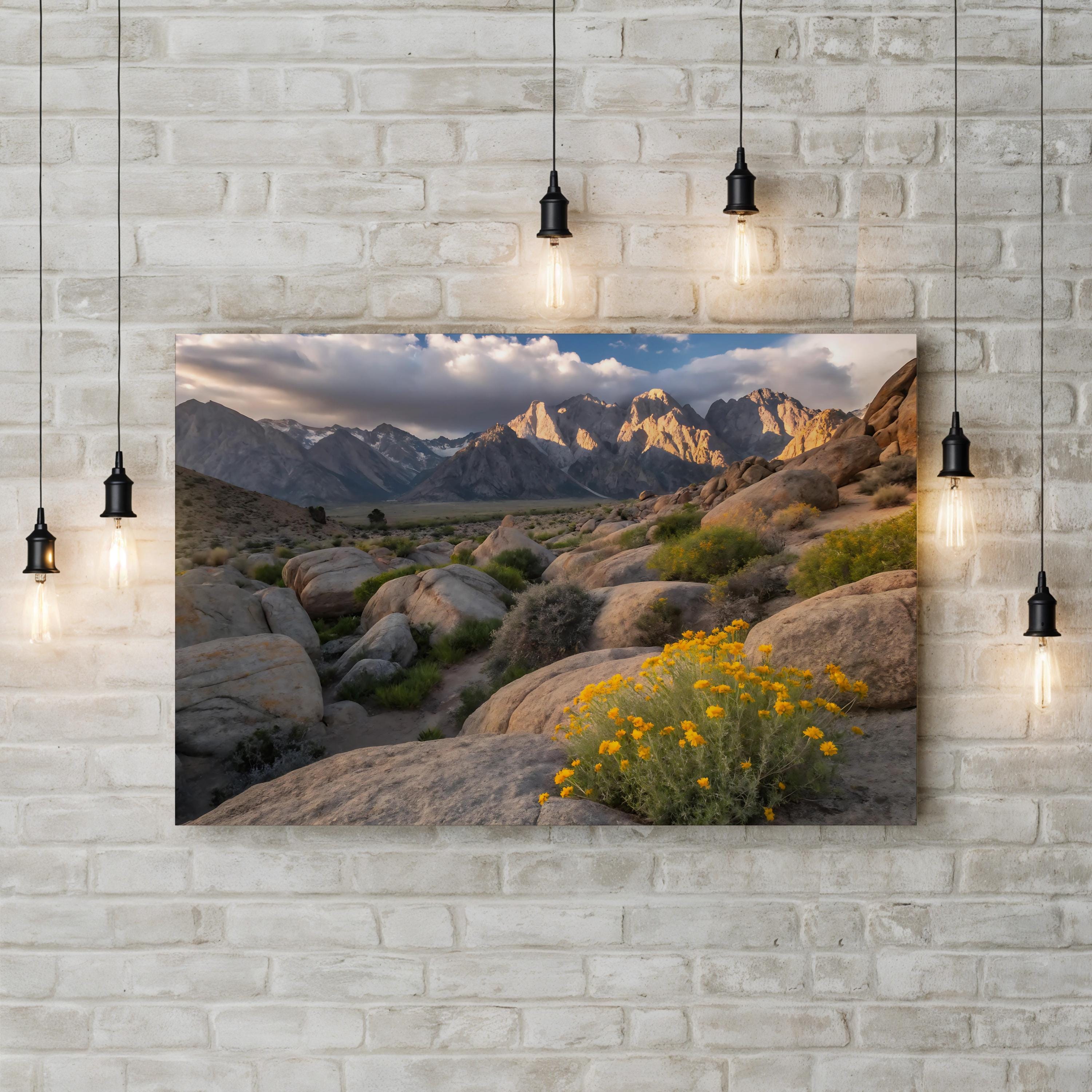 Tranquil Mountain Silence – Vintage Photography Wall Art | Peaceful Nature Canvas Print
