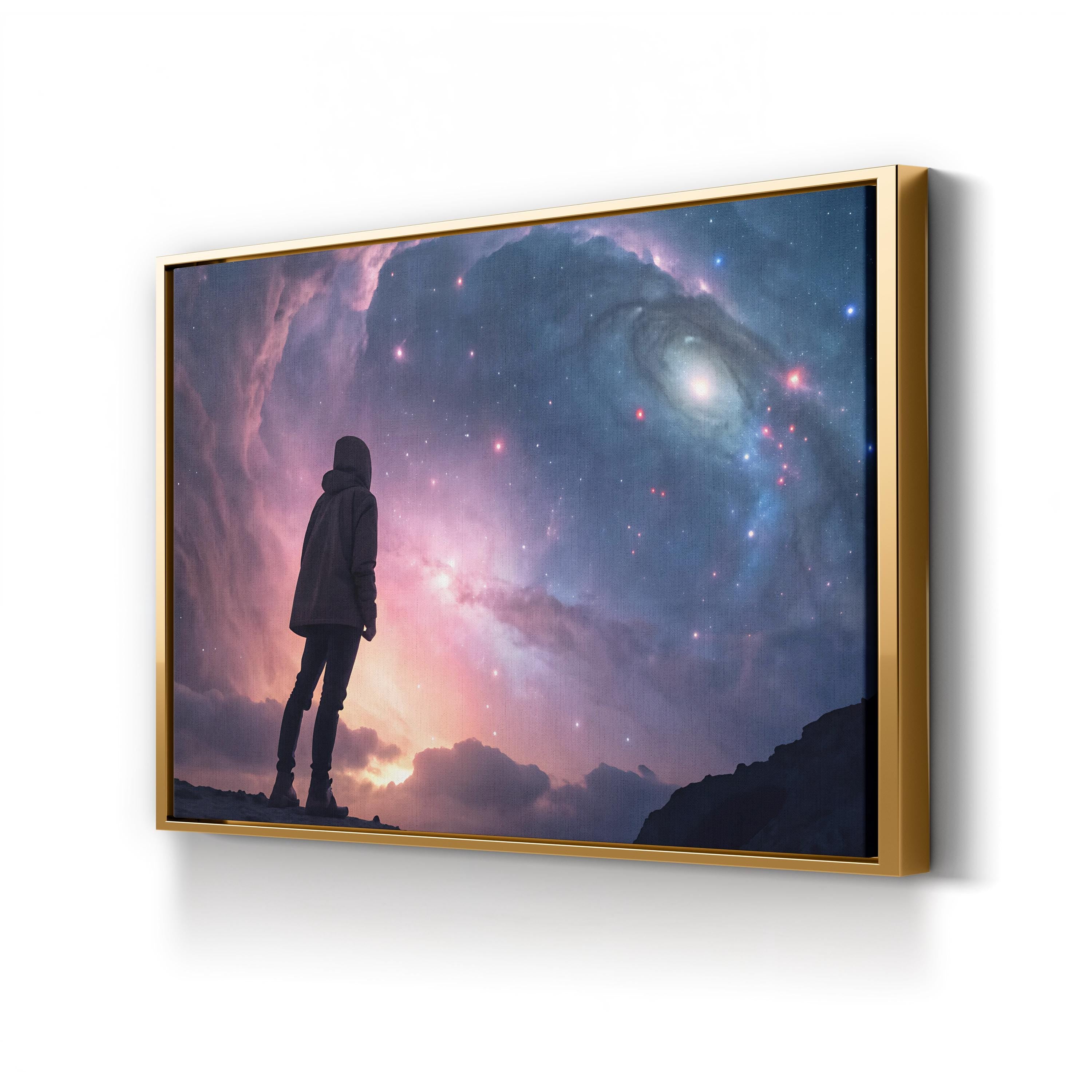Celestial Night Sky – Period Illustration Wall Art | Cosmic Stars Canvas Print