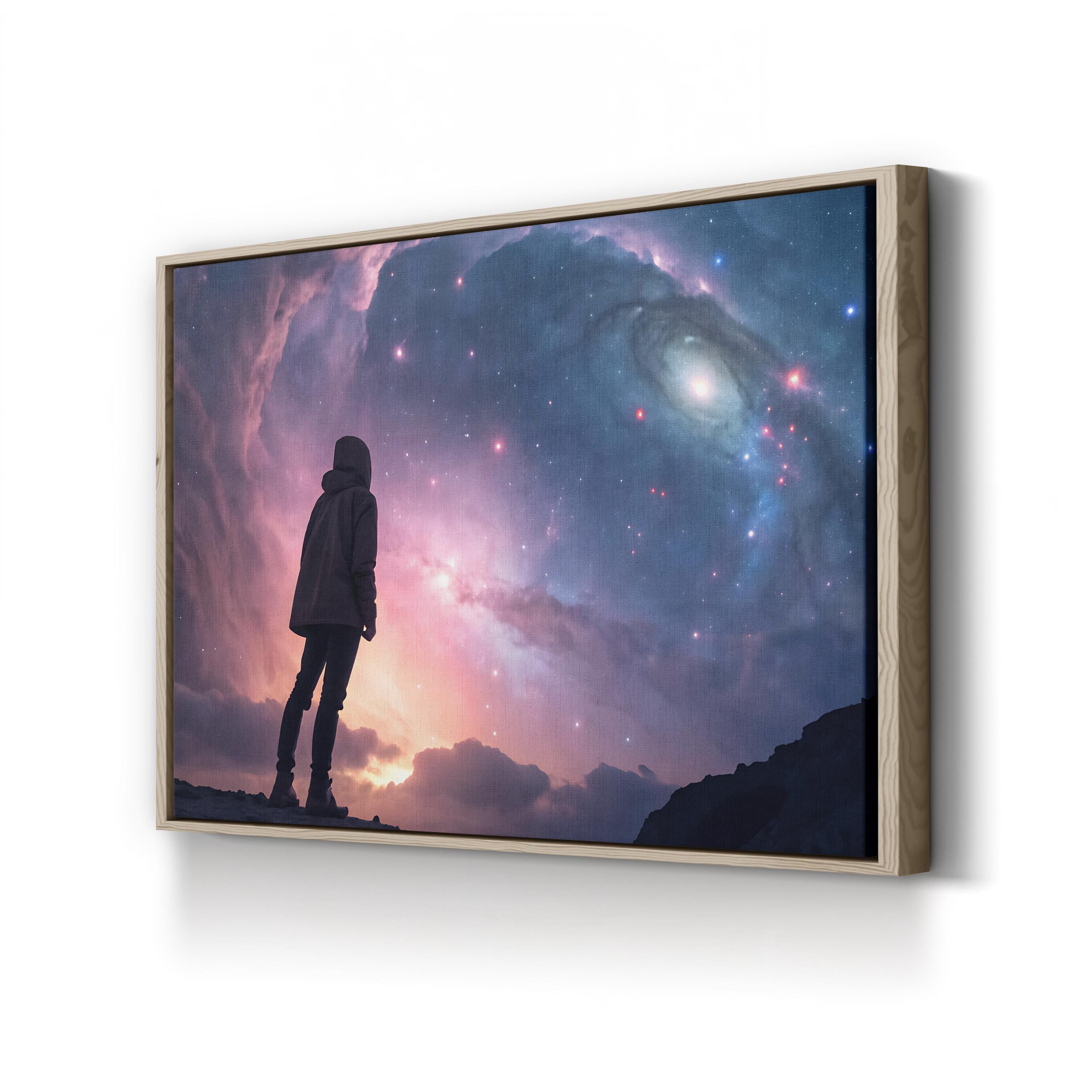 Celestial Night Sky – Period Illustration Wall Art | Cosmic Stars Canvas Print
