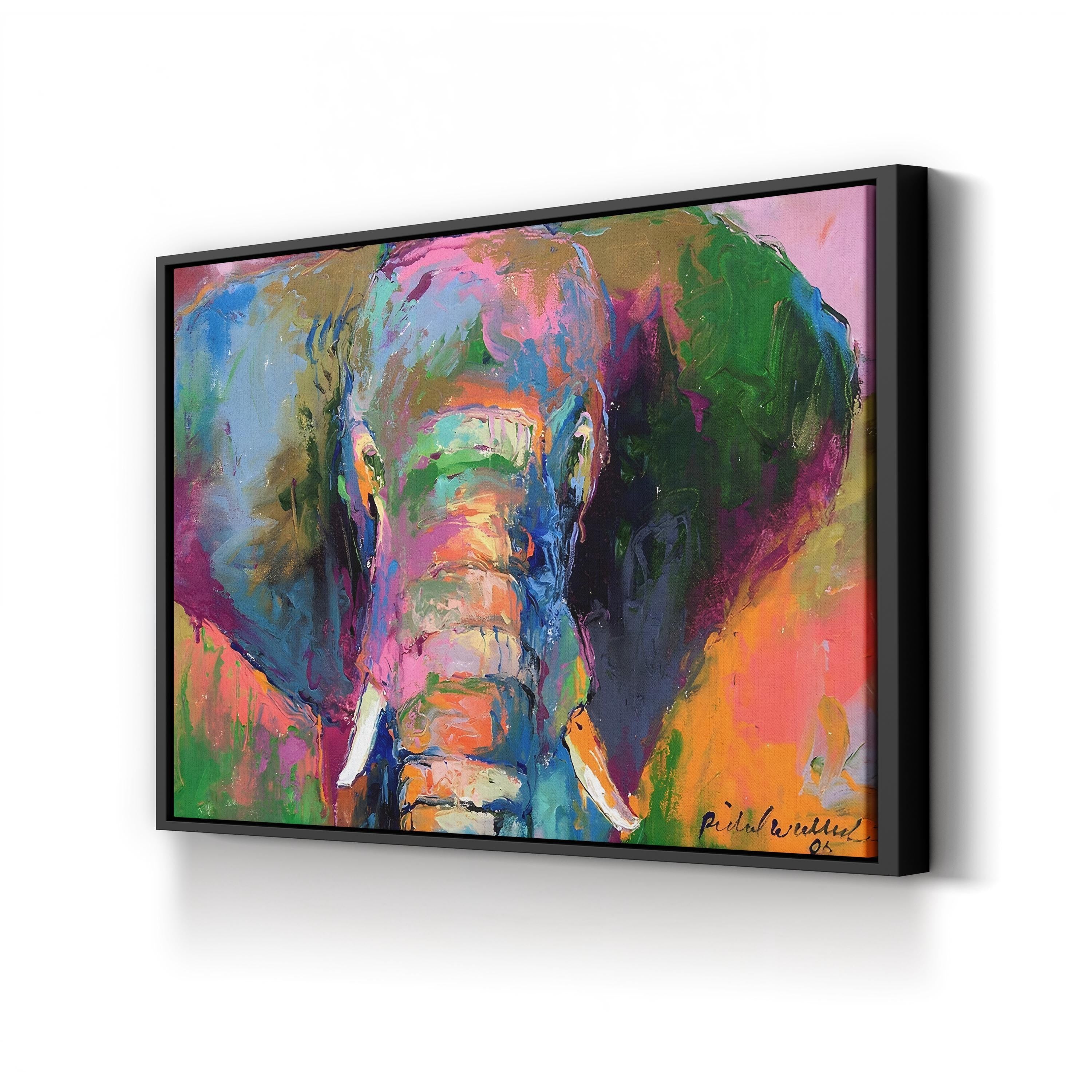 Vibrant Elephant II Wall Art by Richard Wallich