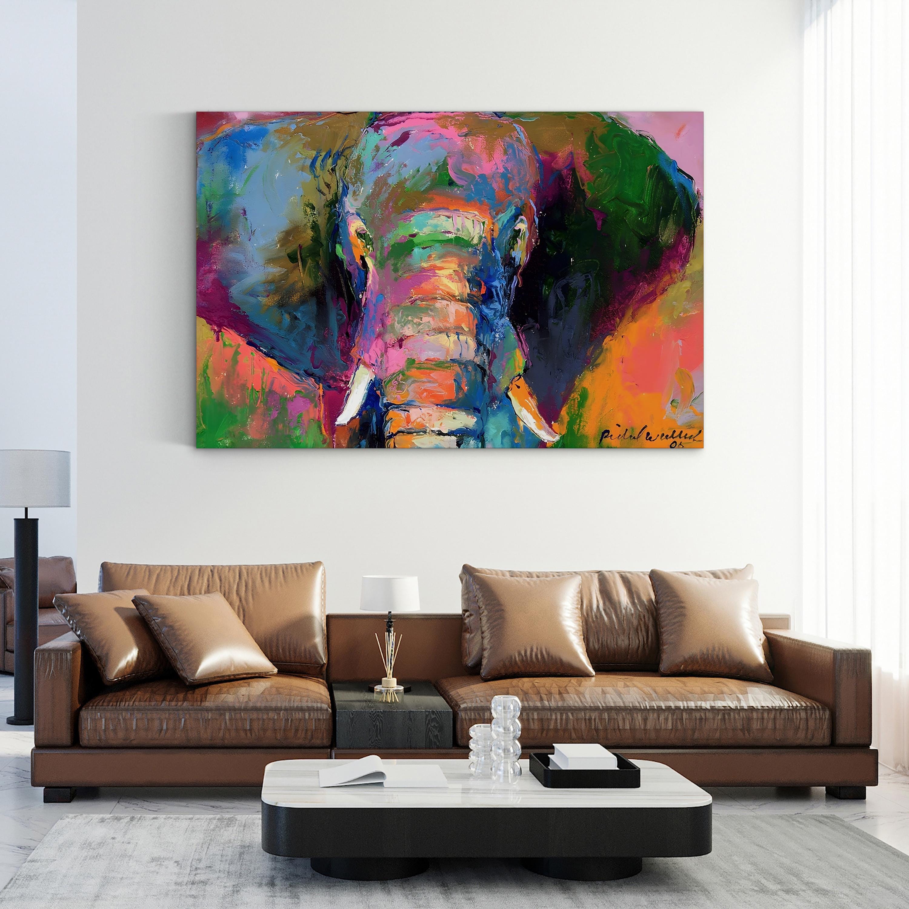 Vibrant Elephant II Wall Art by Richard Wallich
