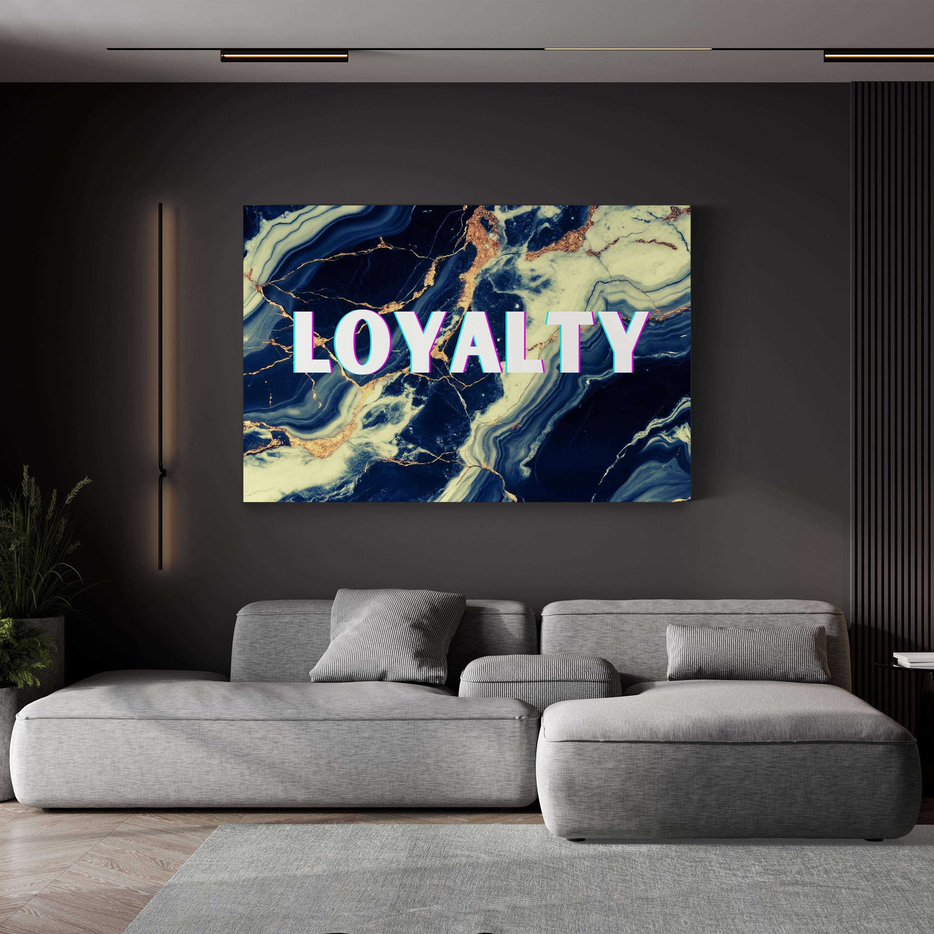 Loyalty Marble Motivational Quote Canvas Art
