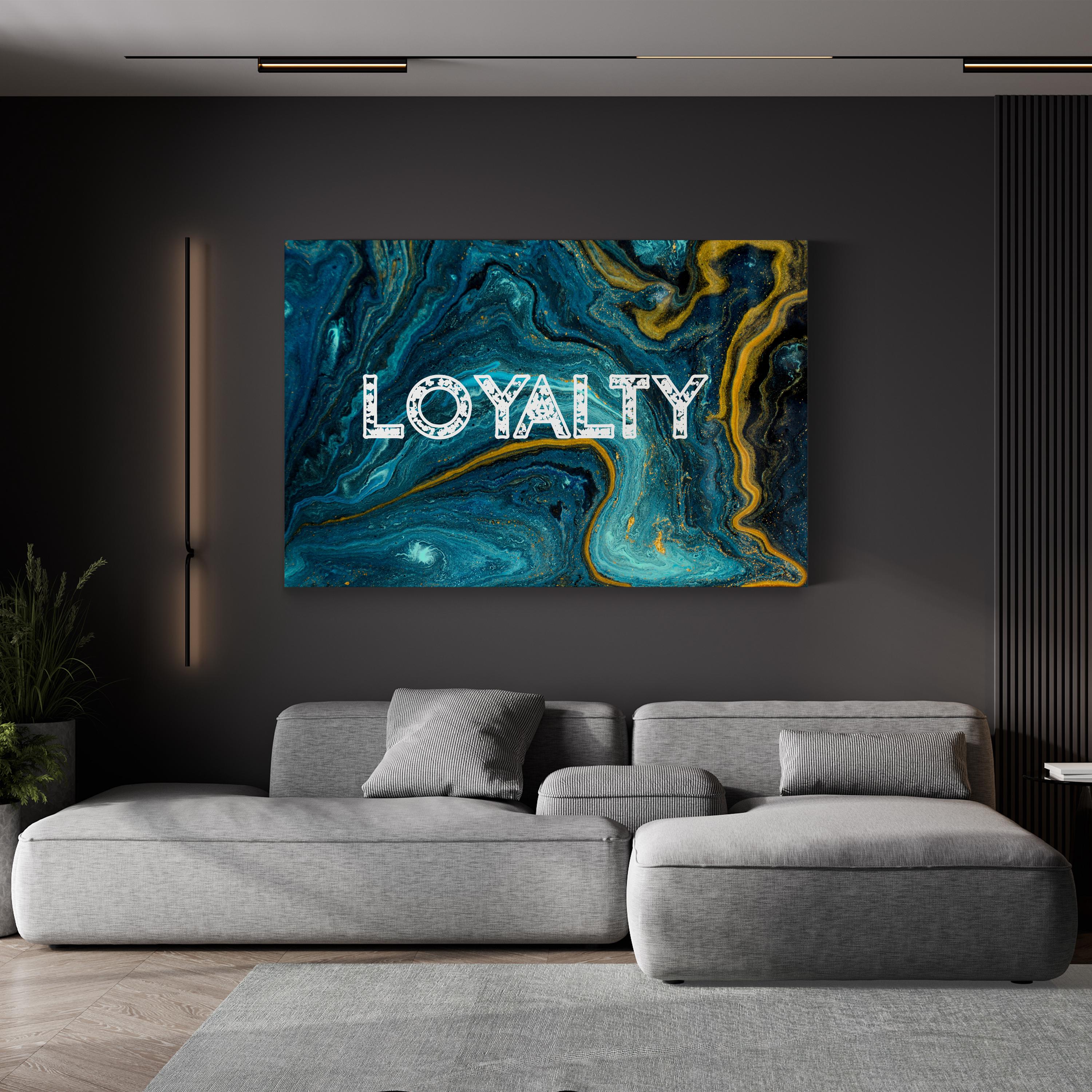 Loyalty Marble Motivational Quote Canvas Art